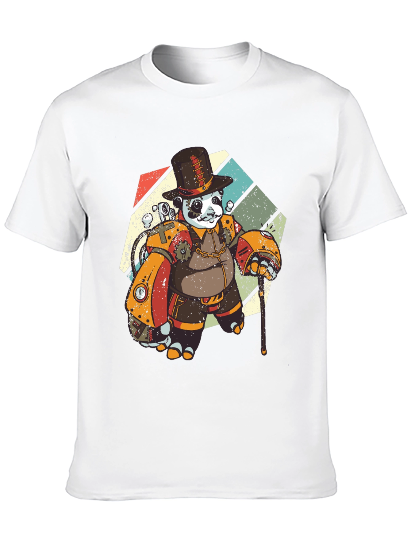 Steampunk Panda Bear T-Shirt - Unique Graphic Tee