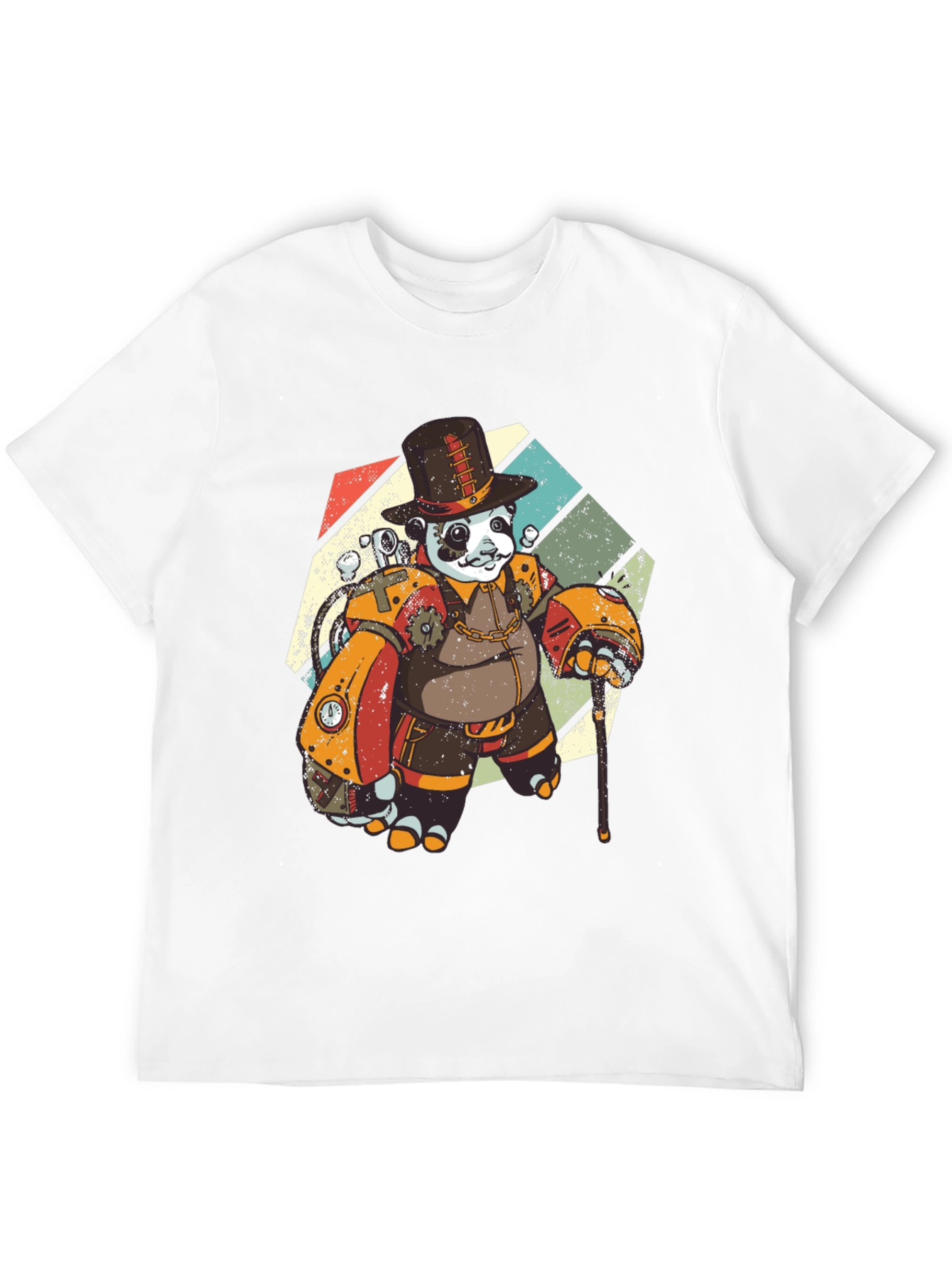 Steampunk Panda Bear T-Shirt - Unique Graphic Tee