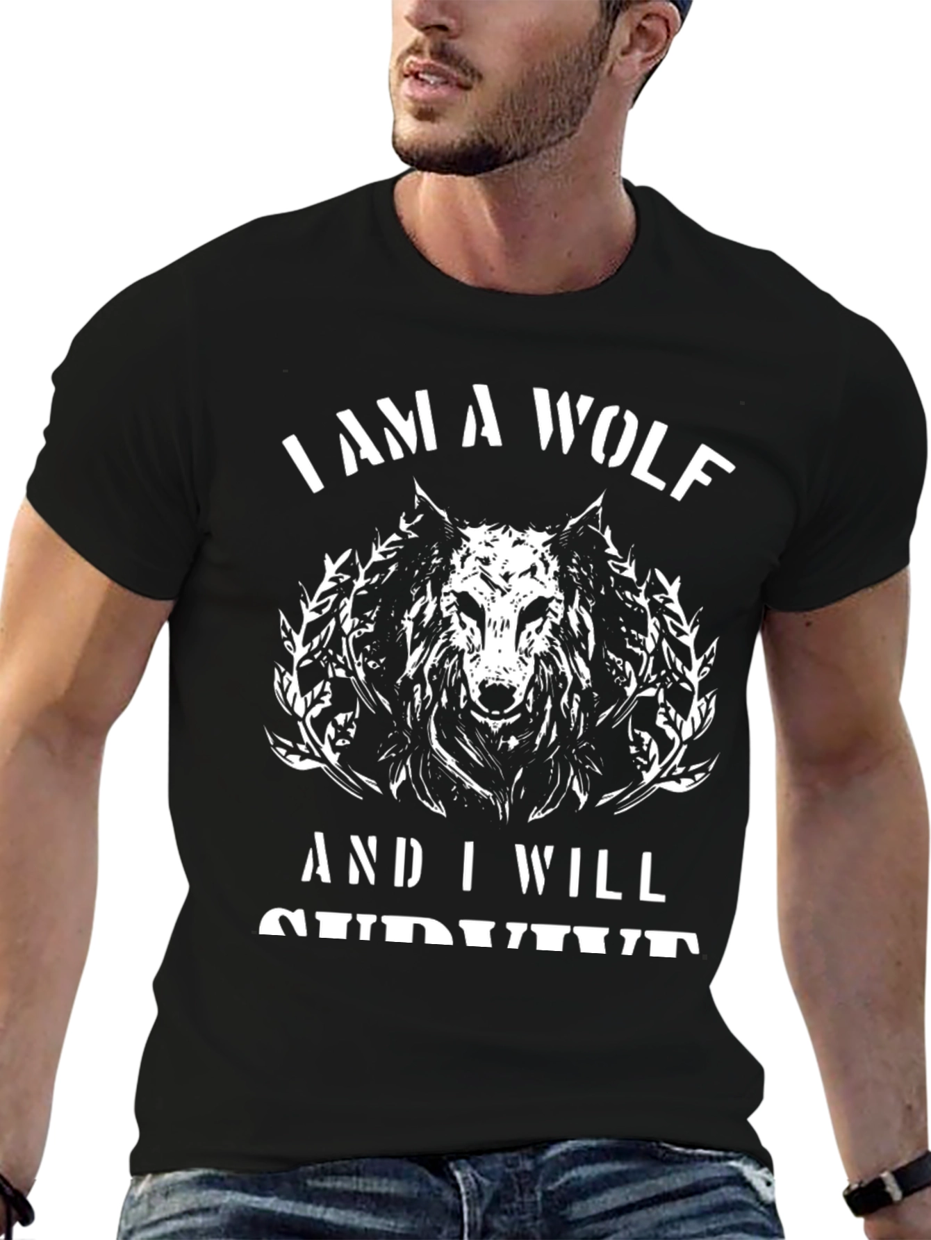 I Am A Wolf Mens Graphic Tee