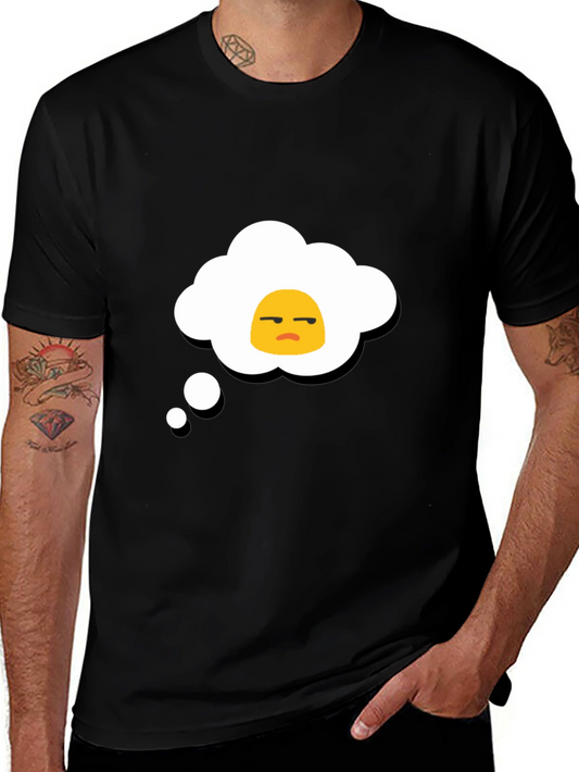 Grumpy Egg Thought Bubble Graphic Tee