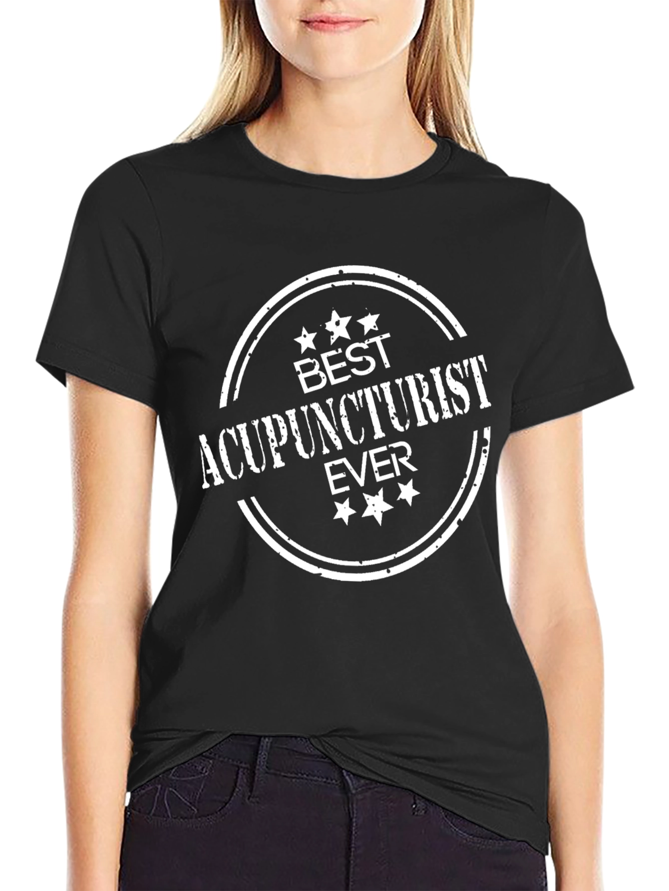 Best Acupuncturist Ever T-Shirt - Black Cotton
