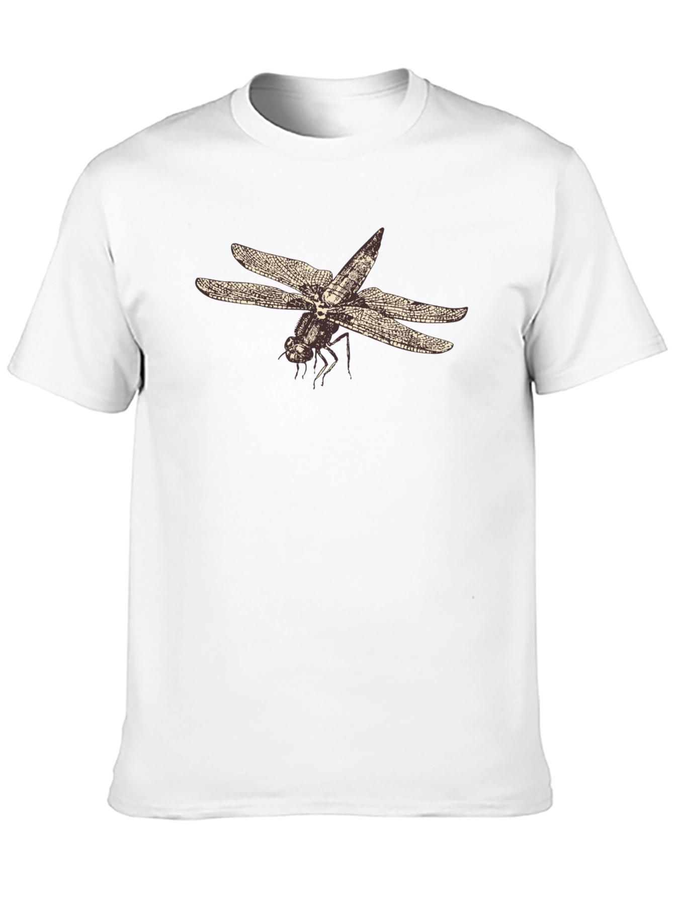 Dragonfly Graphic Tee - Black Cotton T-Shirt