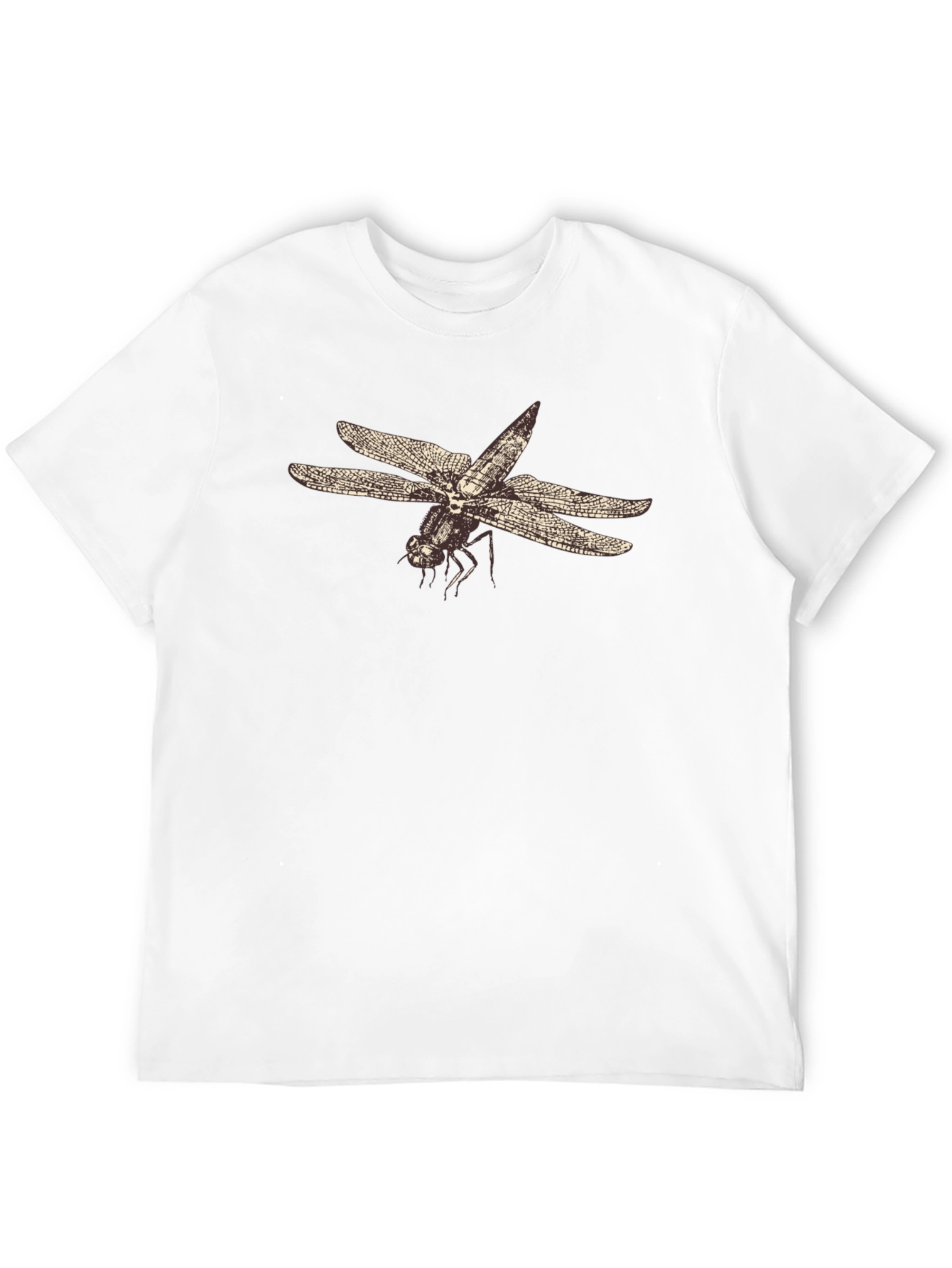 Dragonfly Graphic Tee - Black Cotton T-Shirt