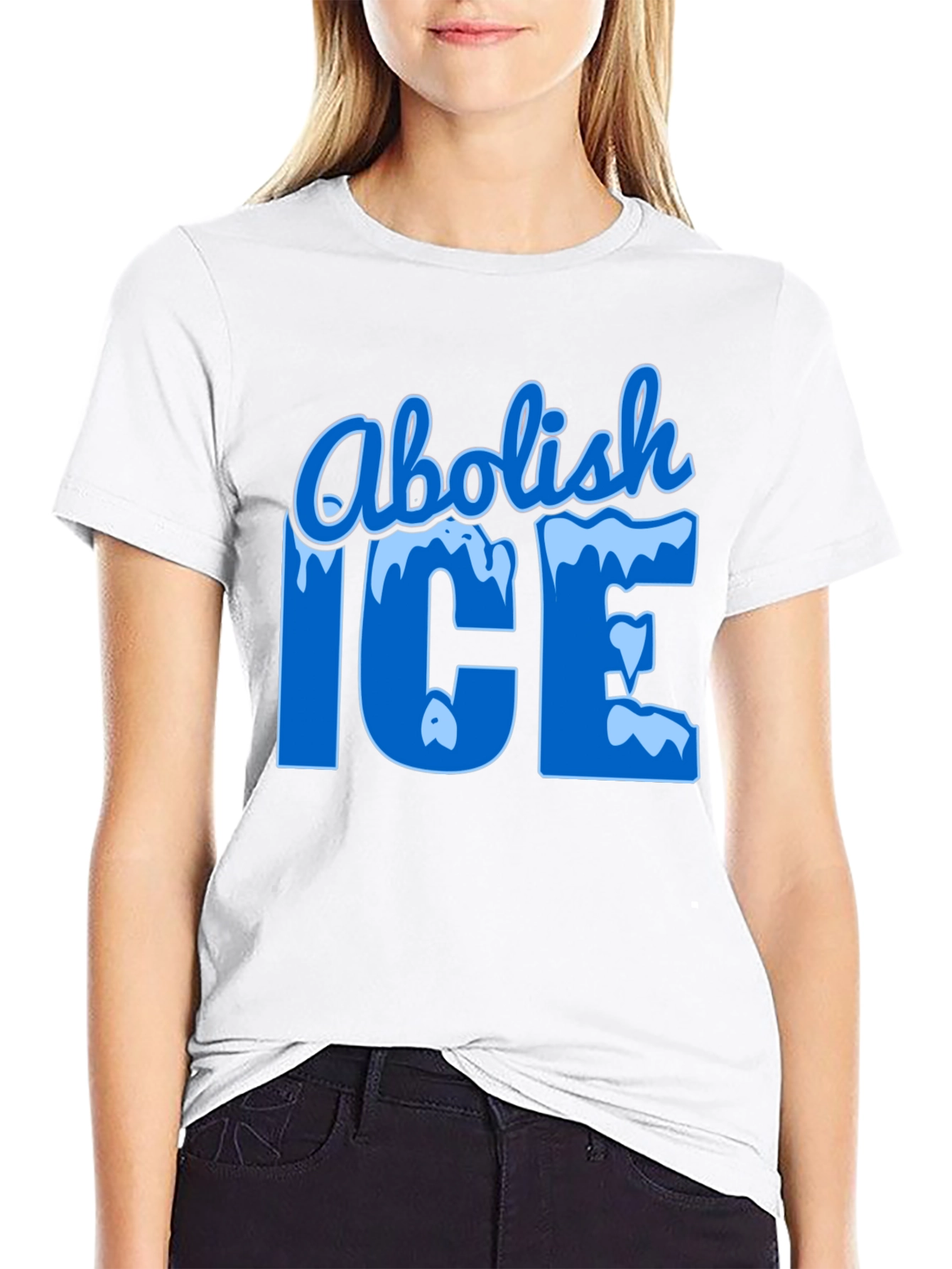 Abolish ICE Black Graphic T-Shirt