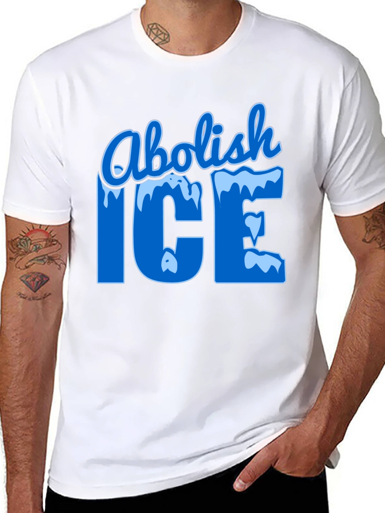 Abolish ICE Black Graphic T-Shirt