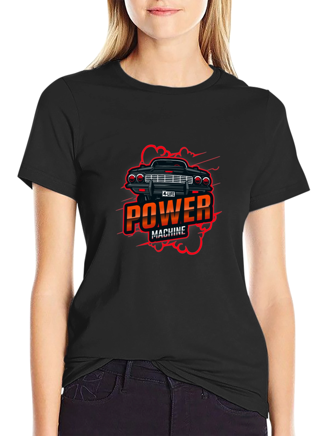 Power Machine Graphic Black T-Shirt