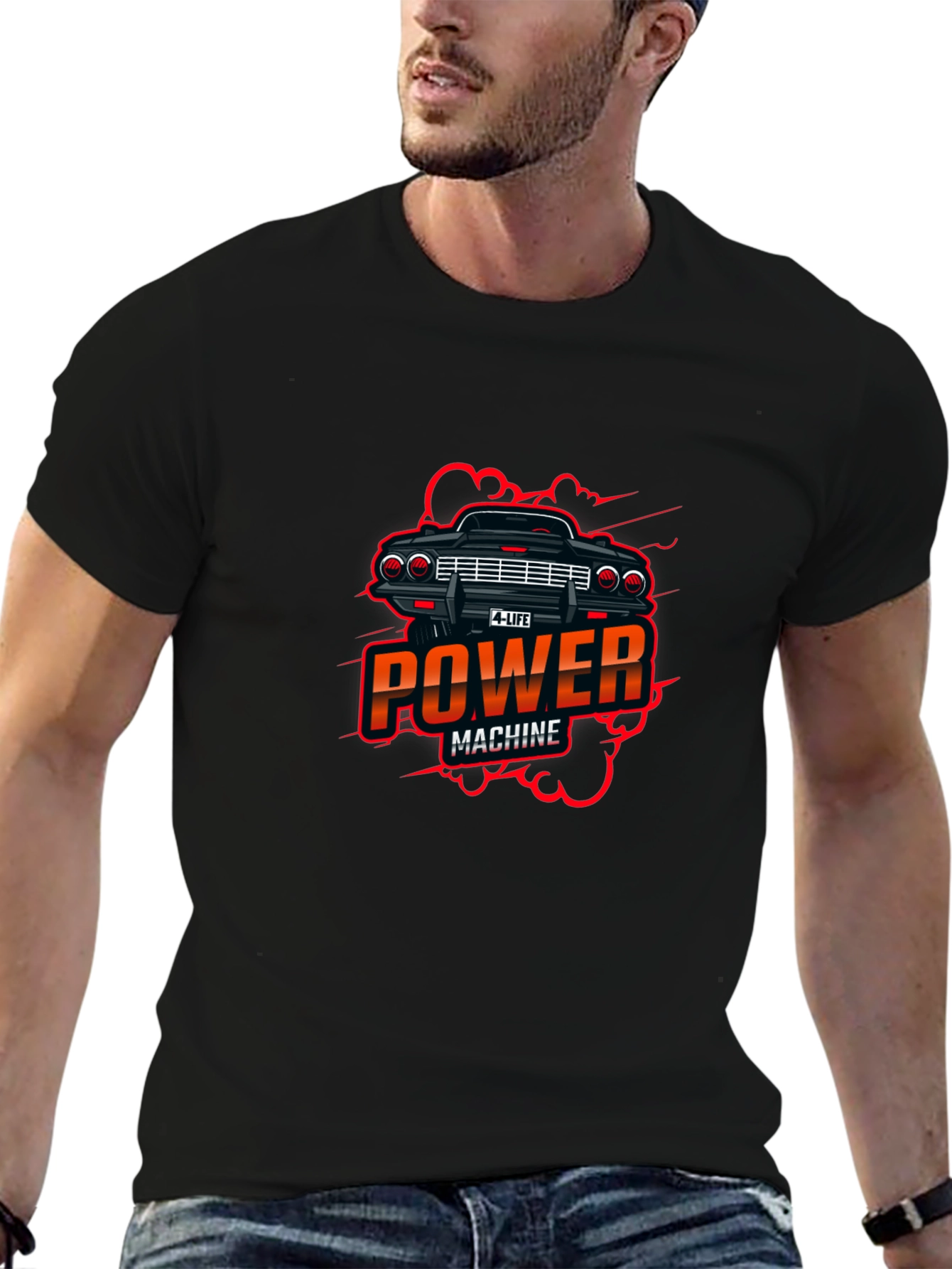 Power Machine Graphic Black T-Shirt