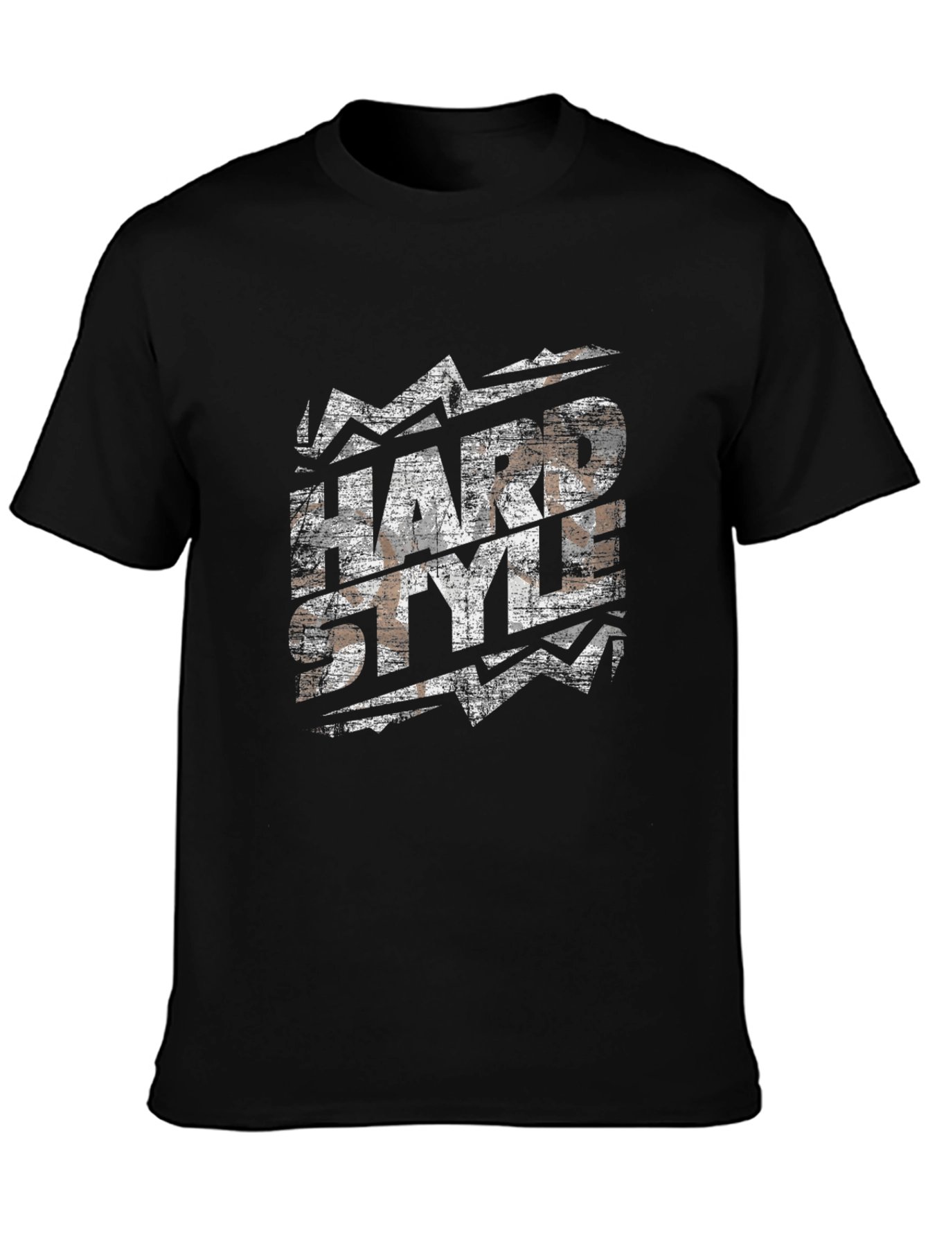 Hardstyle Graphic Print Mens Black T-Shirt