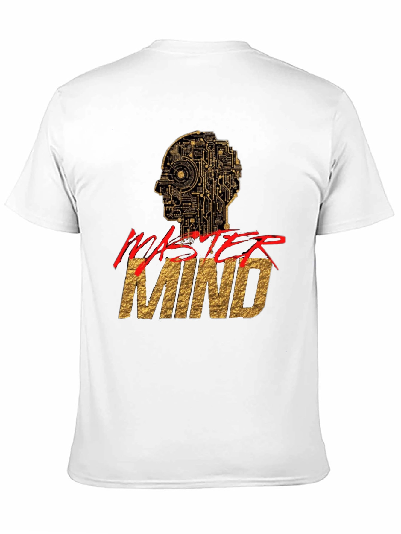 Mastermind Graphic Tee - Gold & Red Print