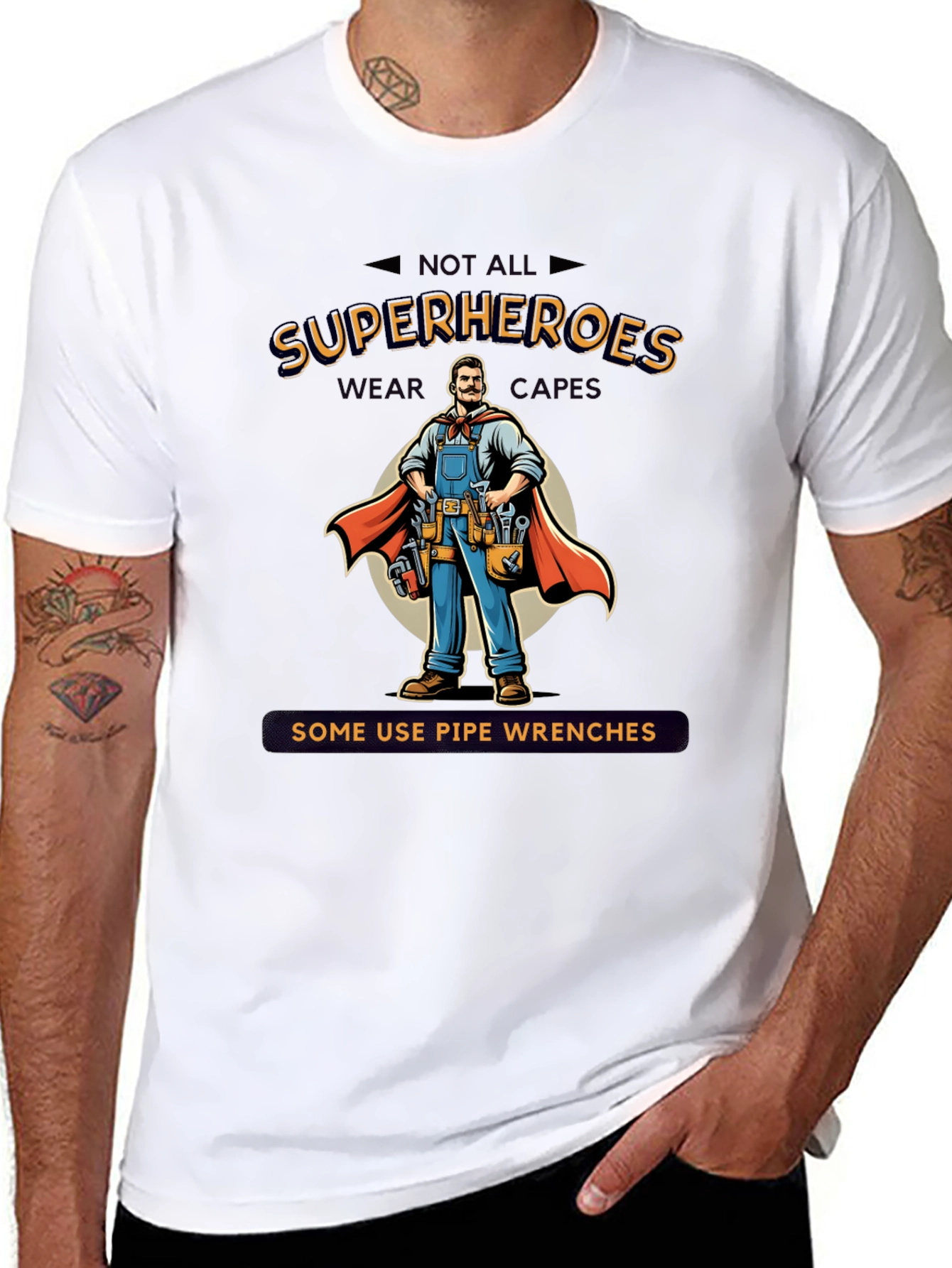 Superhero Plumber Graphic Tee