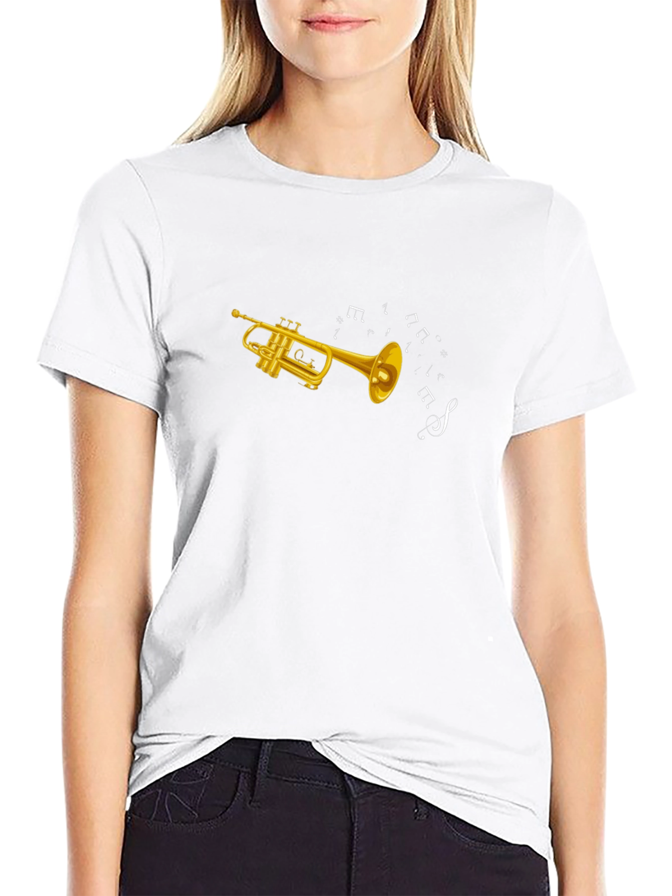 Trumpet Music Notes Graphic T-Shirt
