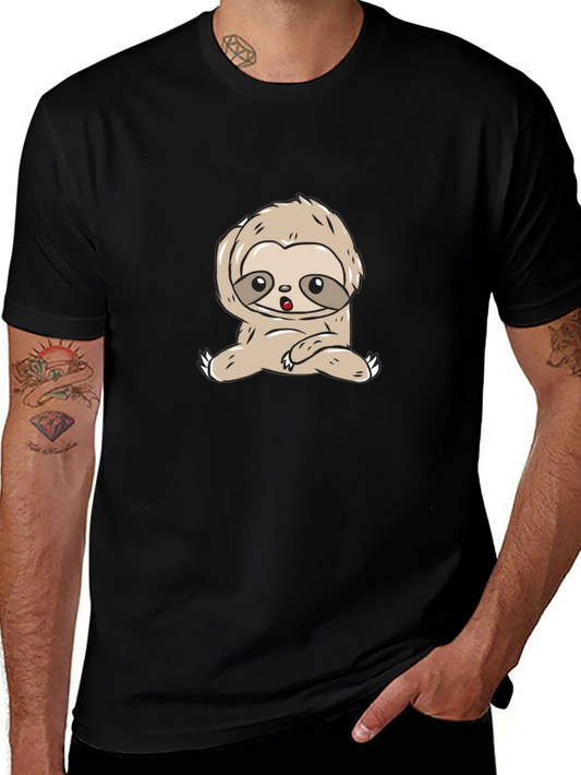 Cute Sloth Graphic T-Shirt - Relaxed Style