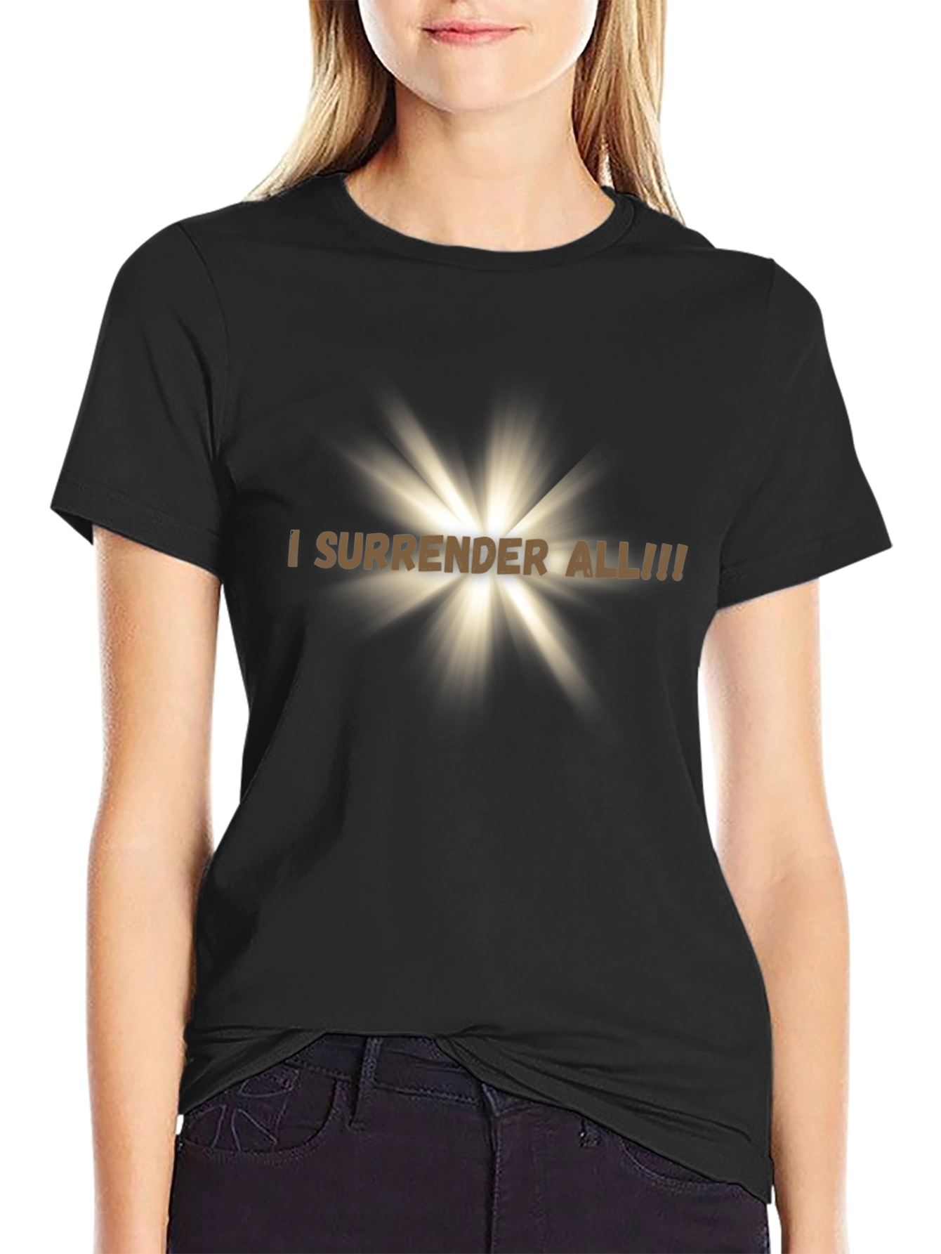 I Surrender All! Christian T-Shirt Black
