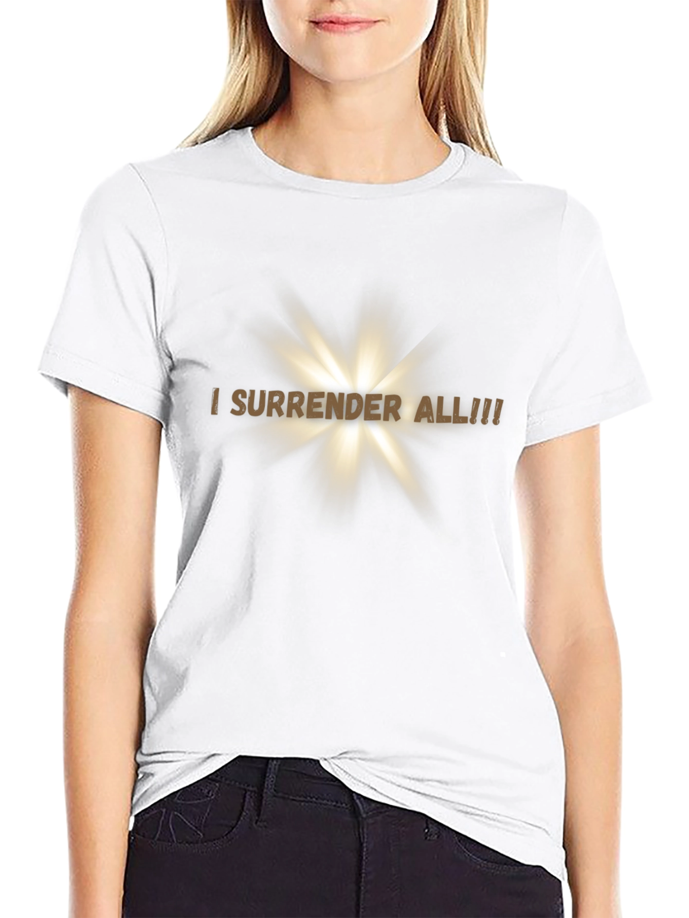 I Surrender All! Christian T-Shirt Black
