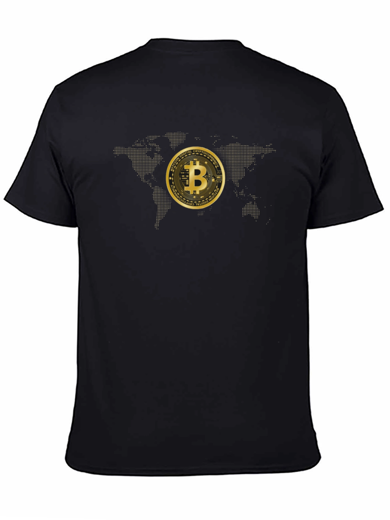 Bitcoin World Map Graphic Tee - Black