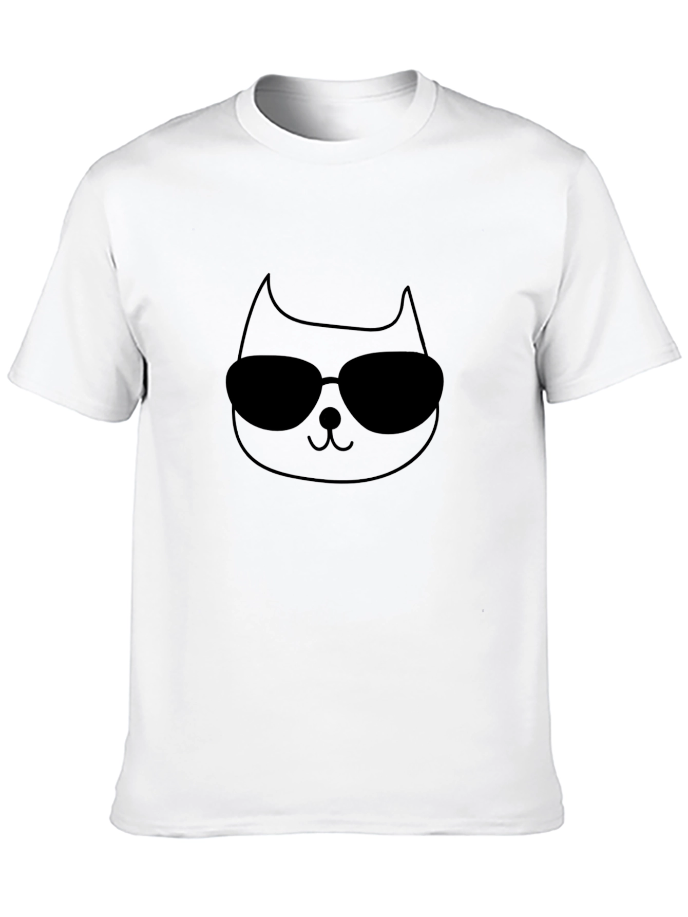 Cool Cat Tee: Black Graphic T-Shirt