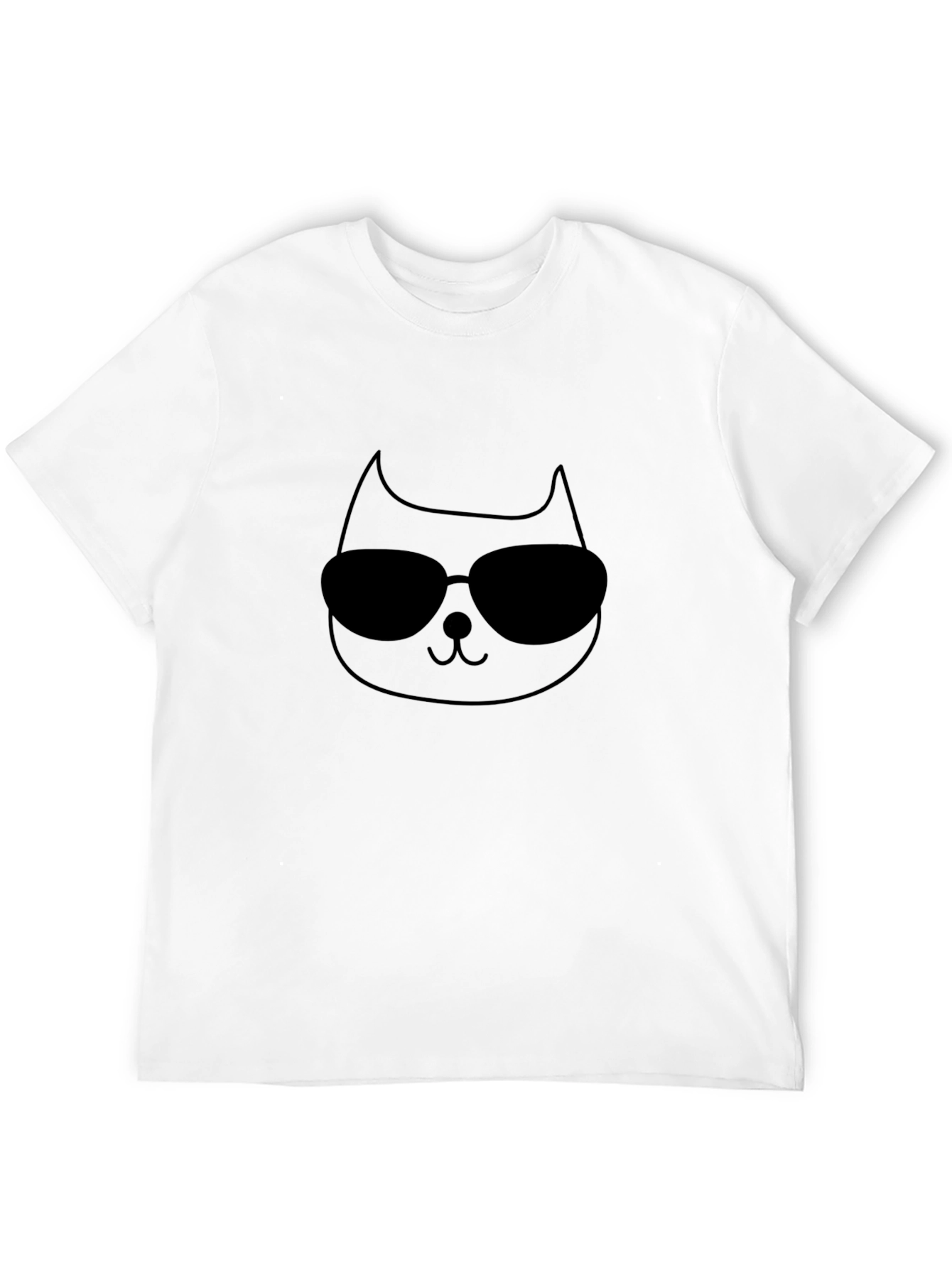 Cool Cat Tee: Black Graphic T-Shirt