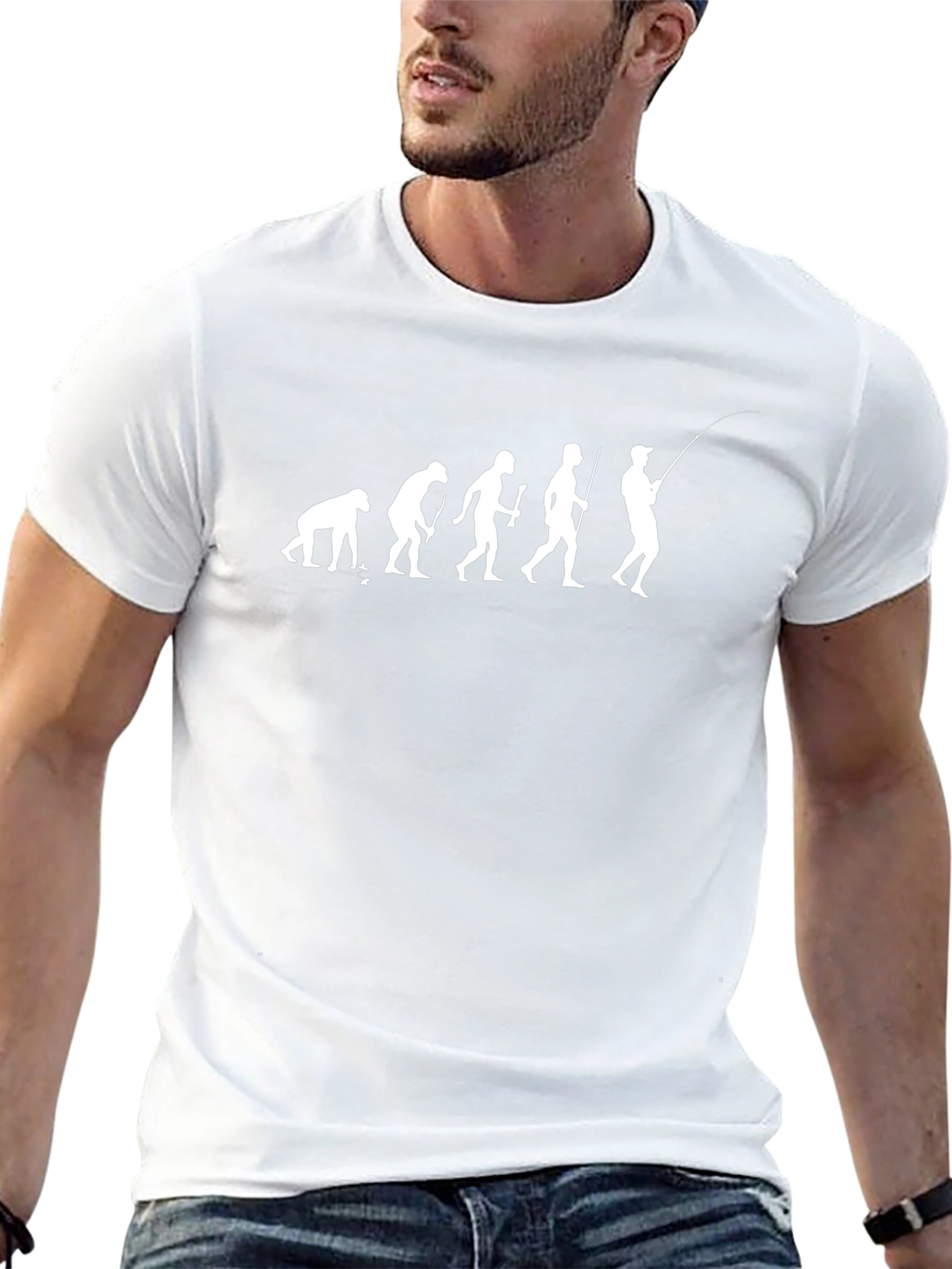 Evolution of Fishing T-Shirt - Black