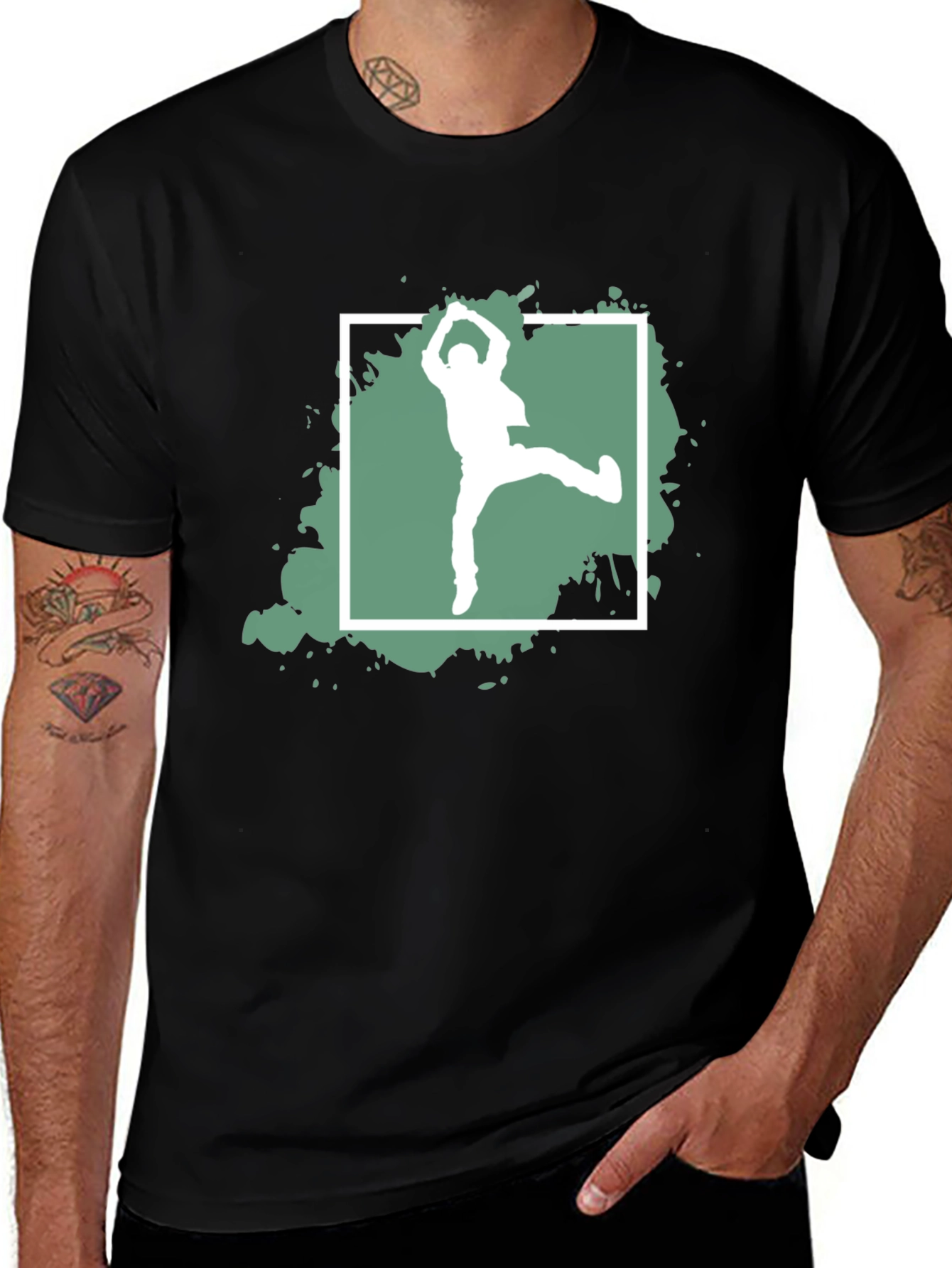 Dance Silhouette Graphic Tee - Black