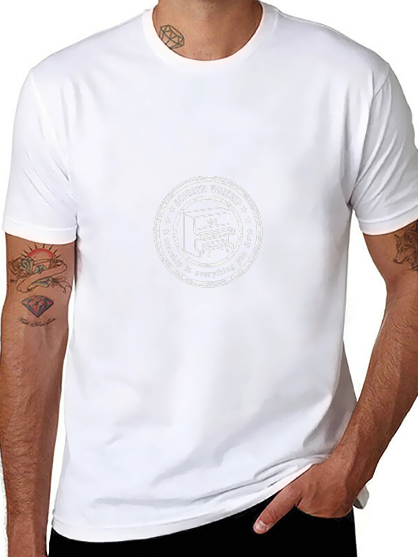 Acoustic Worship Piano Graphic T-Shirt