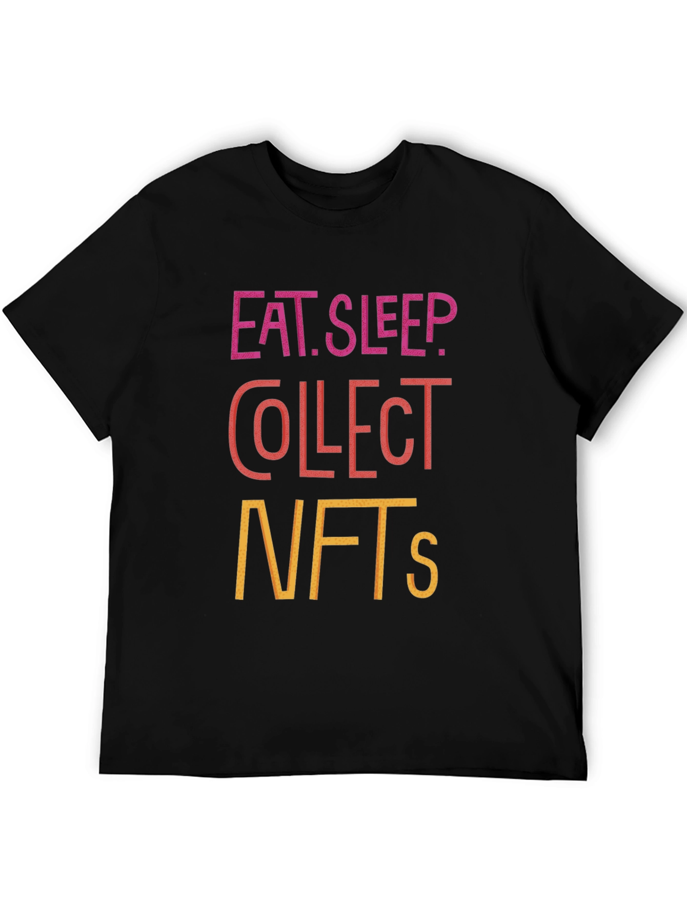Eat Sleep Collect NFTs Black Graphic Tee