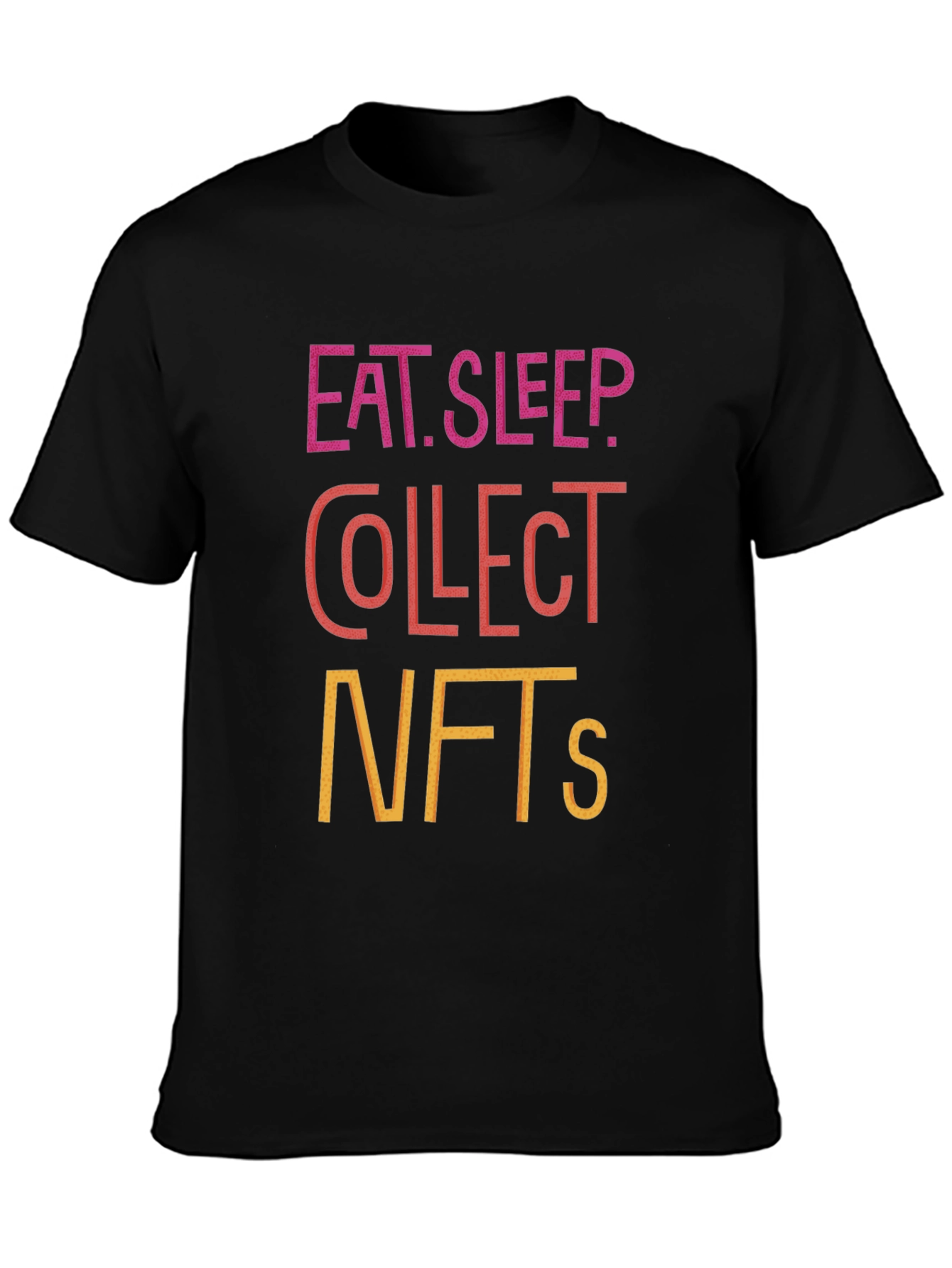 Eat Sleep Collect NFTs Black Graphic Tee