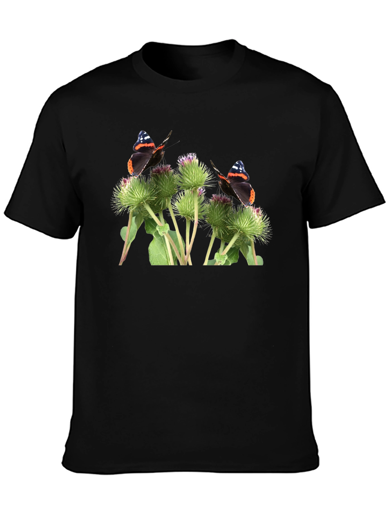 Butterfly and Burdock T-Shirt - Nature Graphic Tee