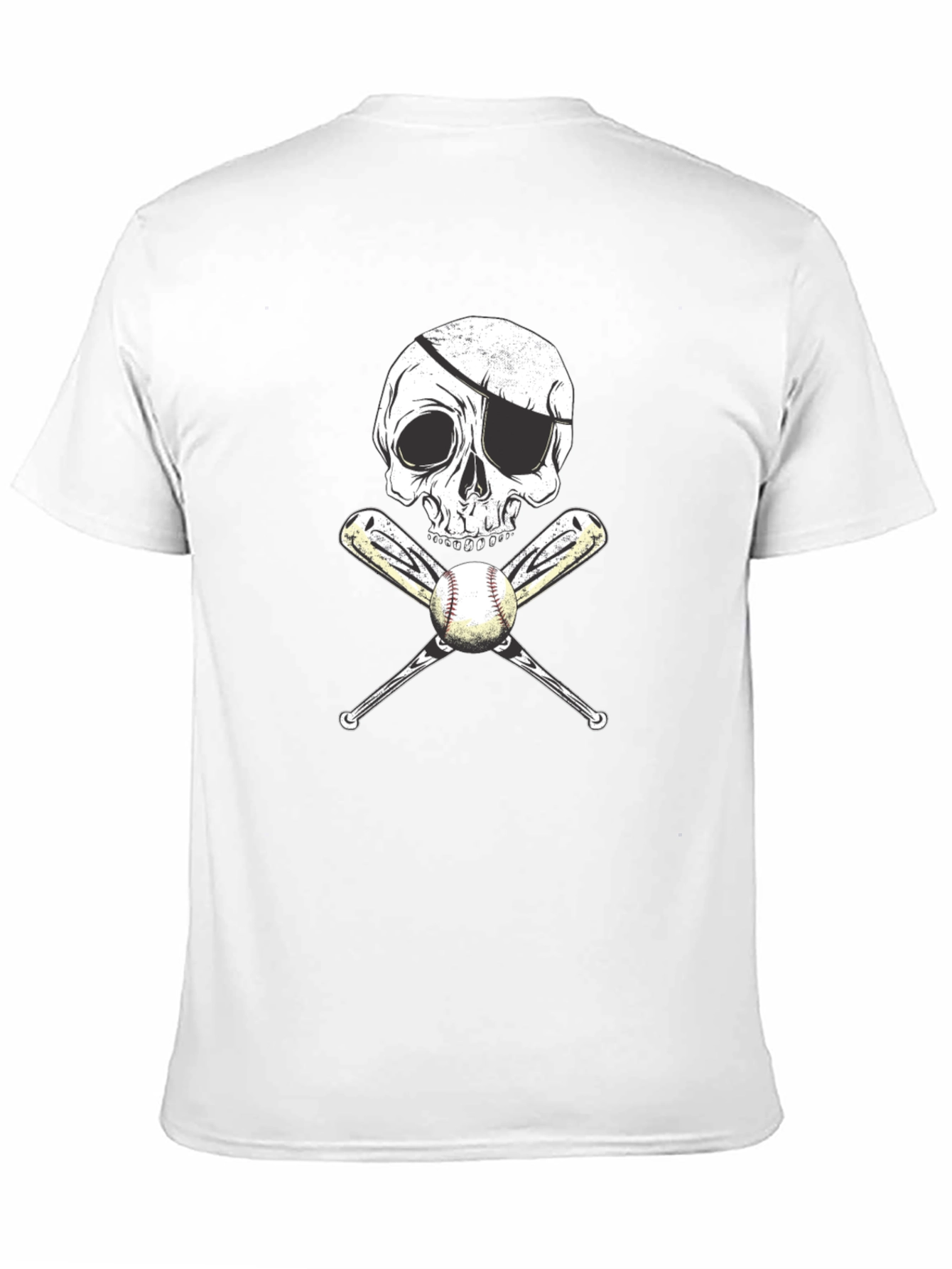 Pirate Baseball Skull T-Shirt