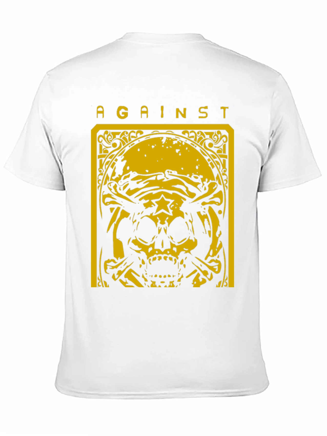 Against Skull Graphic T-Shirt - Black