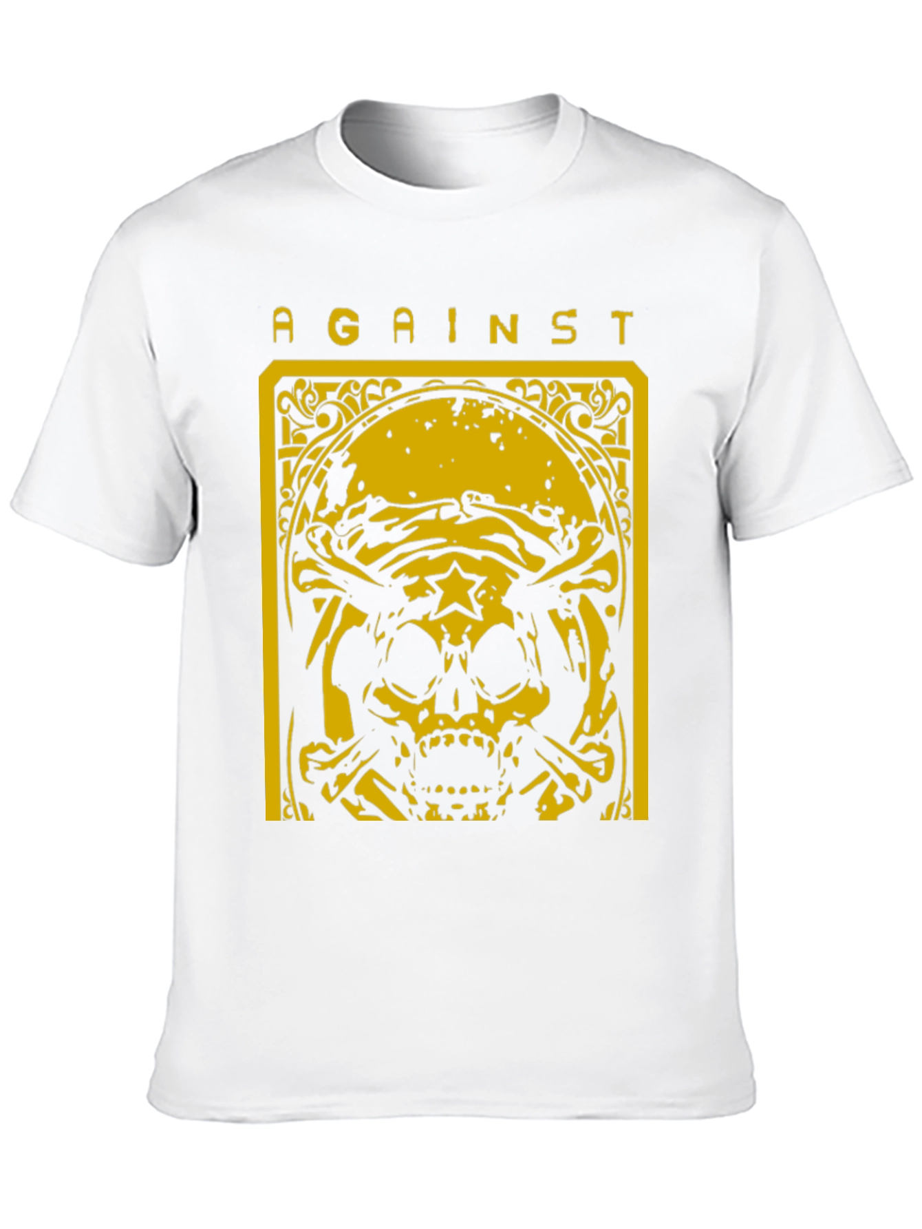 Against Skull Graphic T-Shirt - Black