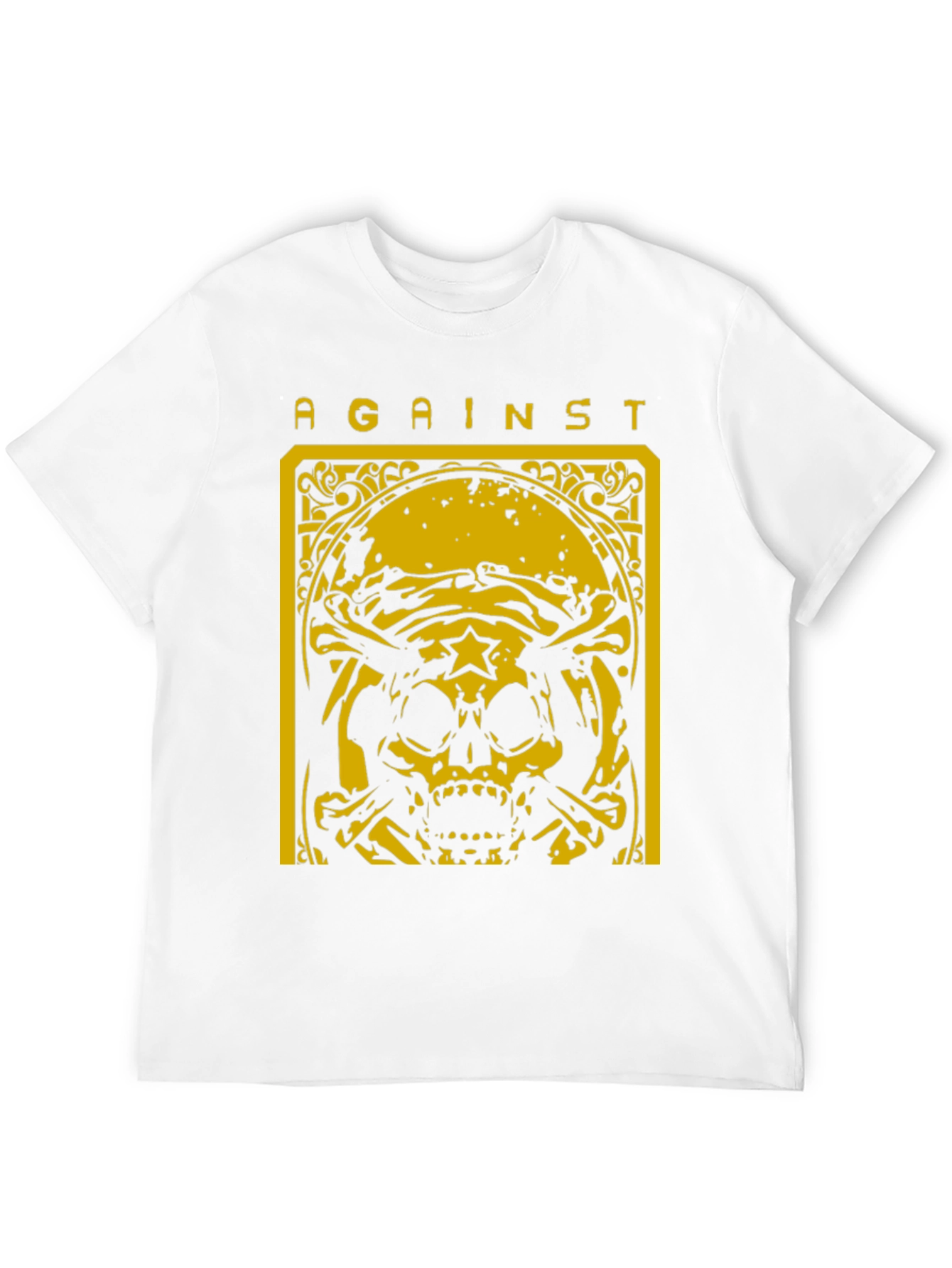 Against Skull Graphic T-Shirt - Black