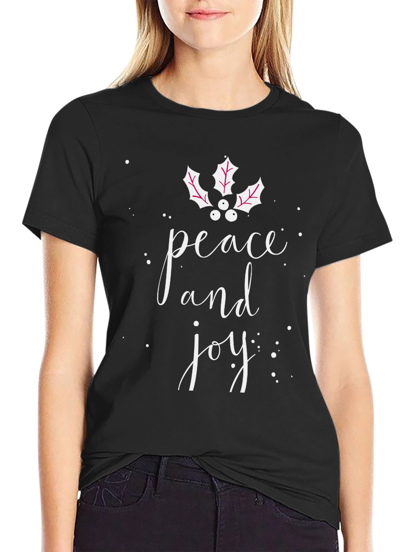 Peace & Joy Graphic Tee - Holiday Cheer