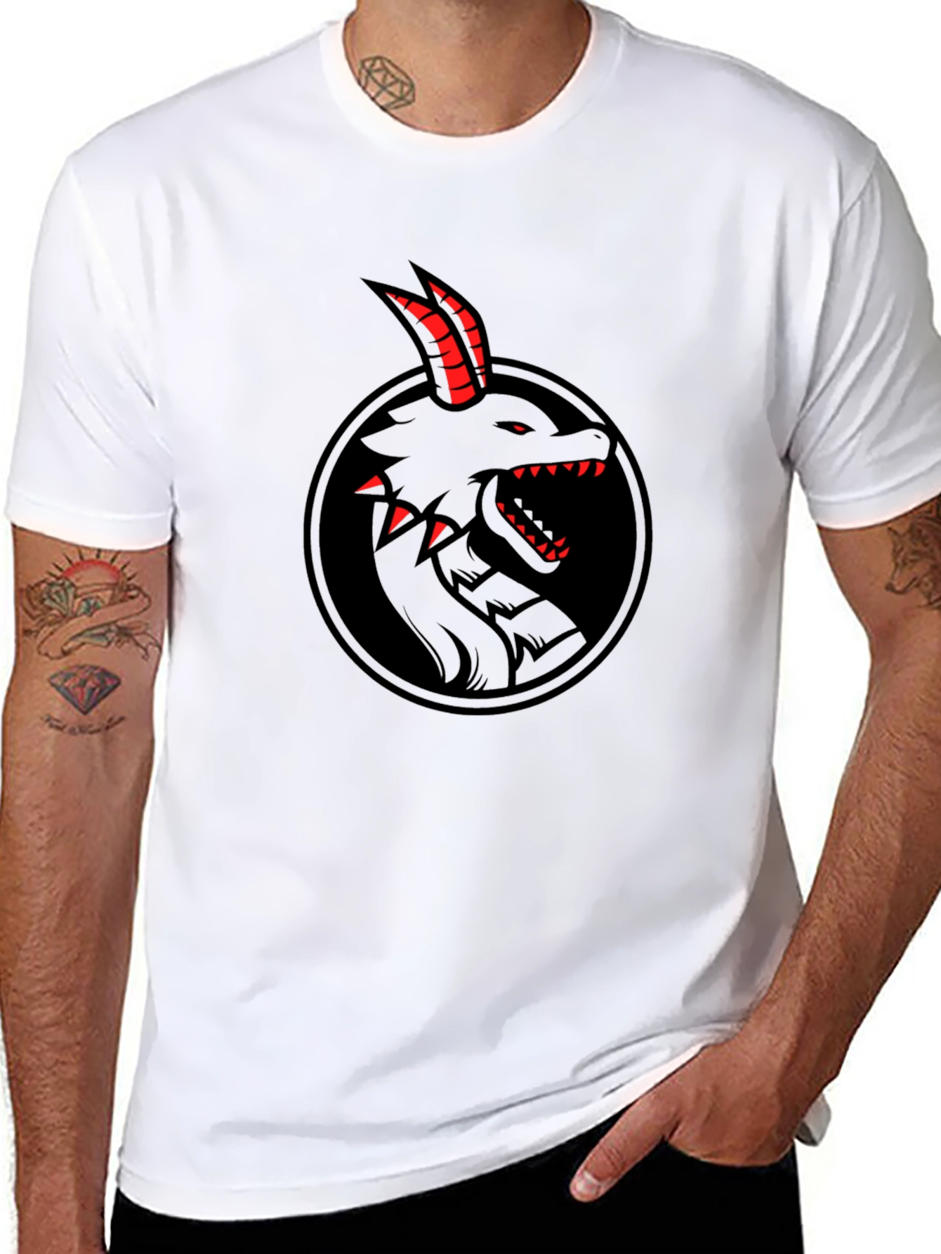 Black Dragon Graphic Tee - Mens Fashion