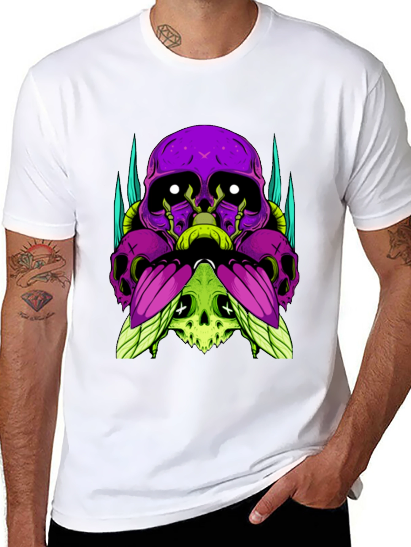 Skull Stack Graphic Tee