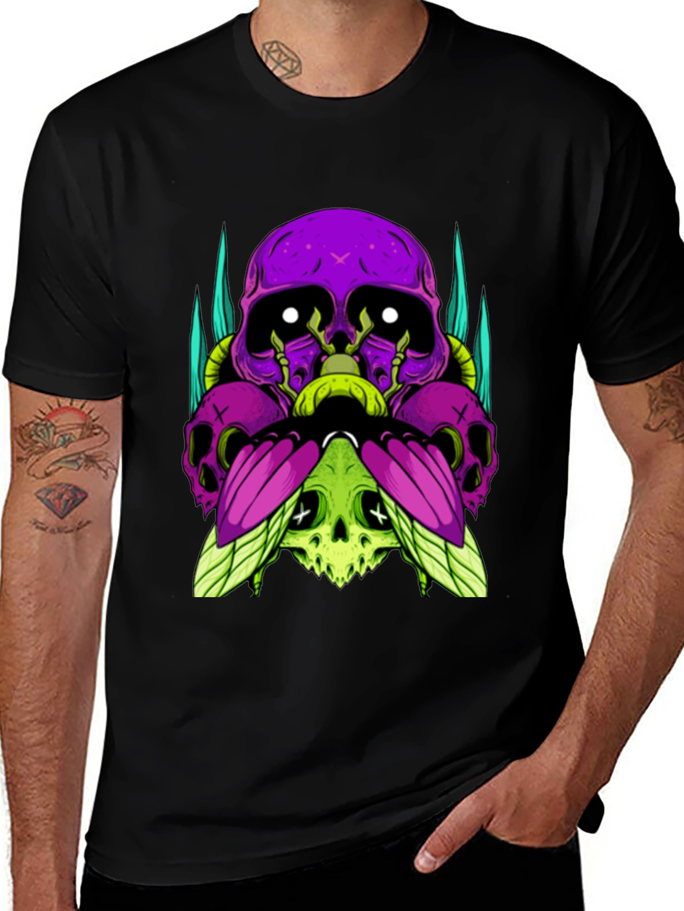 Skull Stack Graphic Tee
