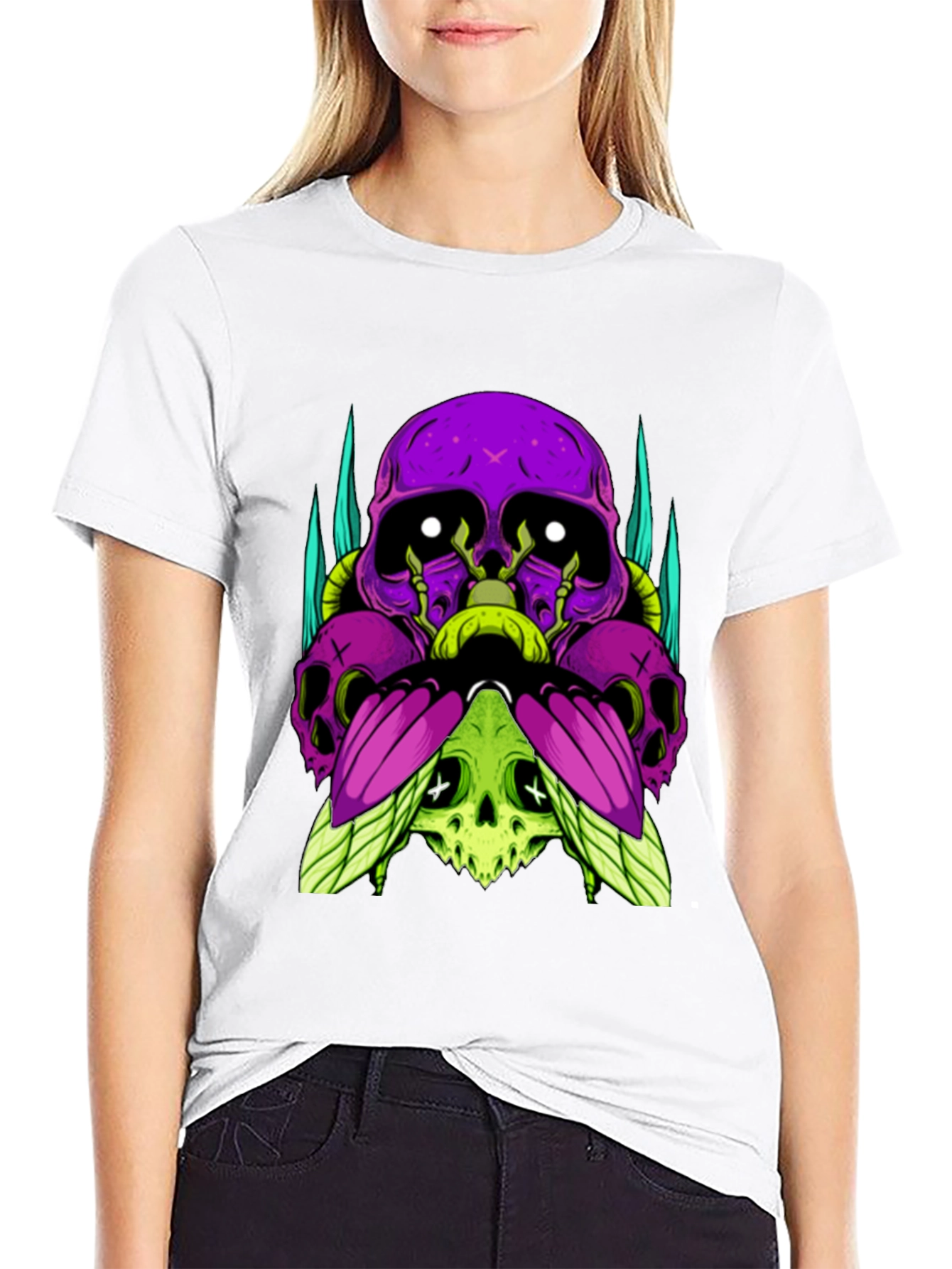 Skull Stack Graphic Tee
