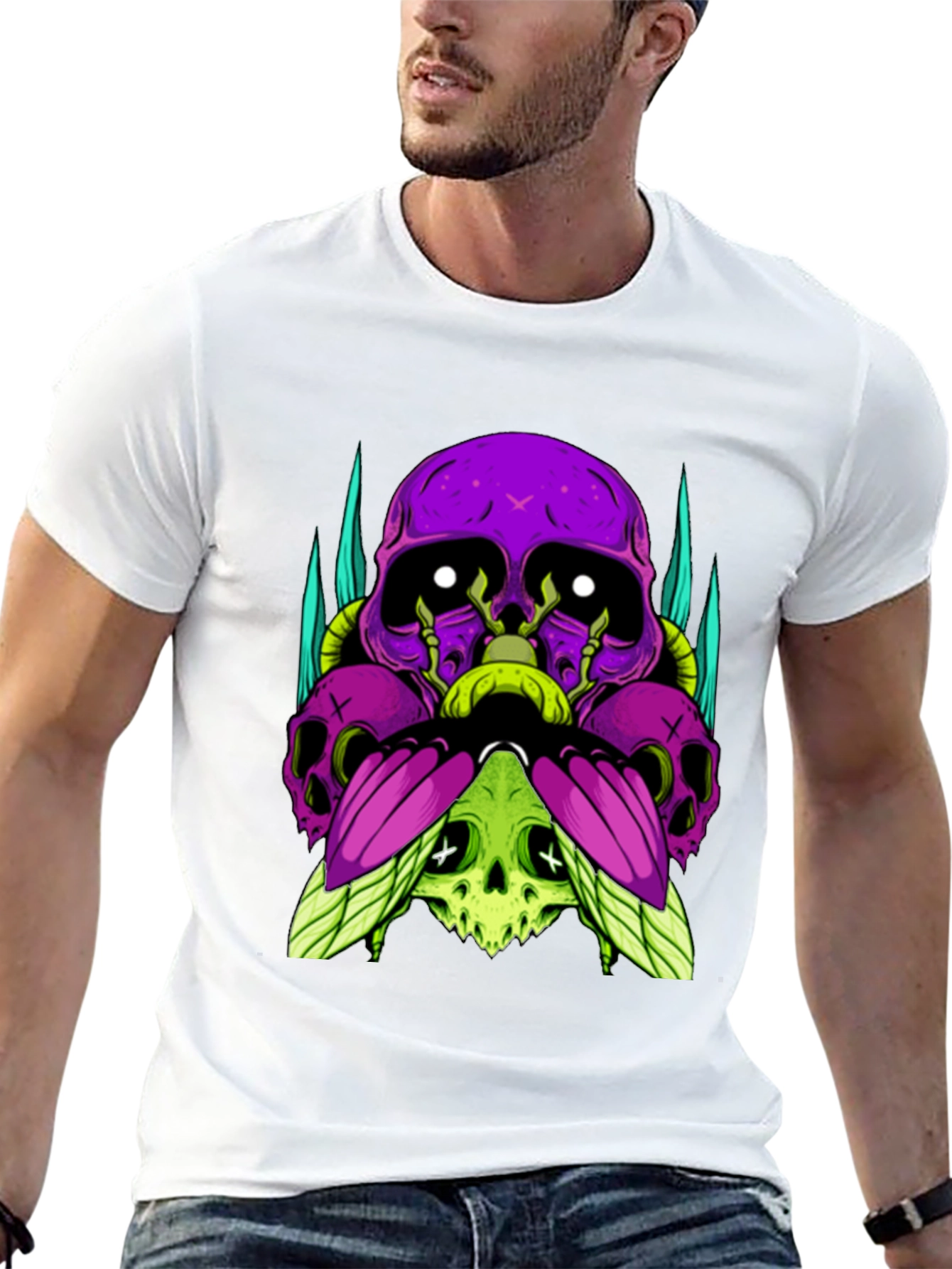 Skull Stack Graphic Tee