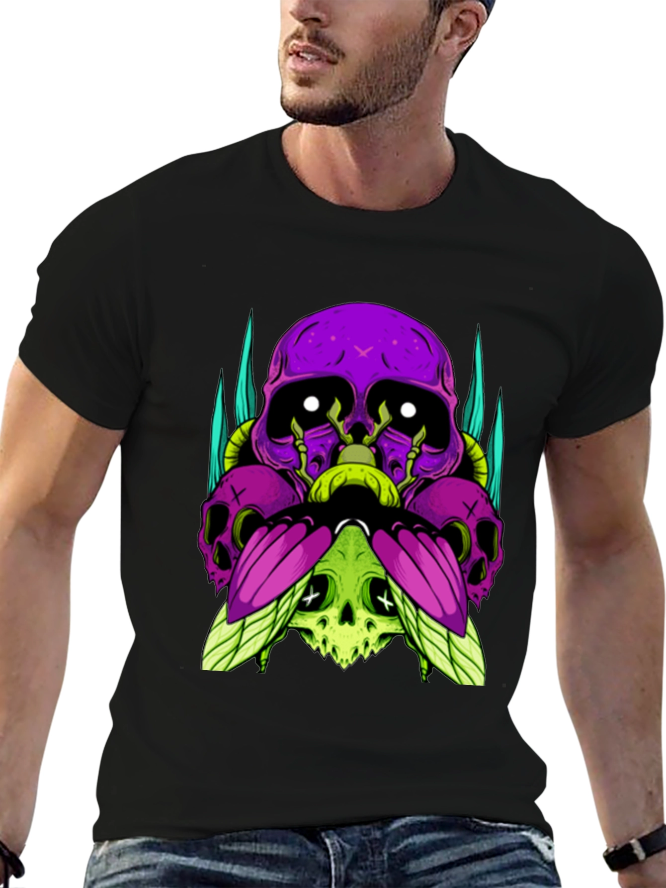 Skull Stack Graphic Tee