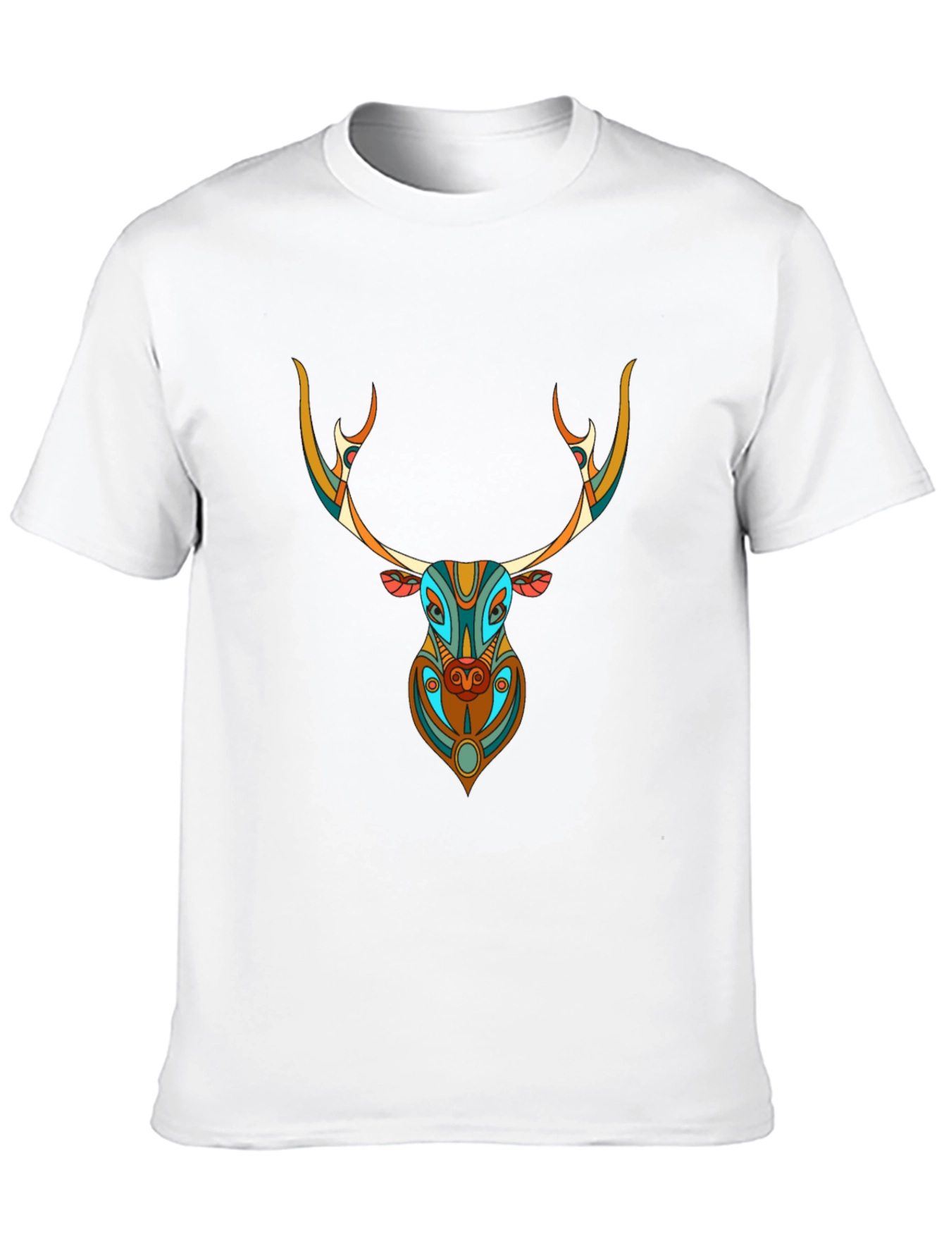 Geometric Deer Graphic Tee - Unique Style