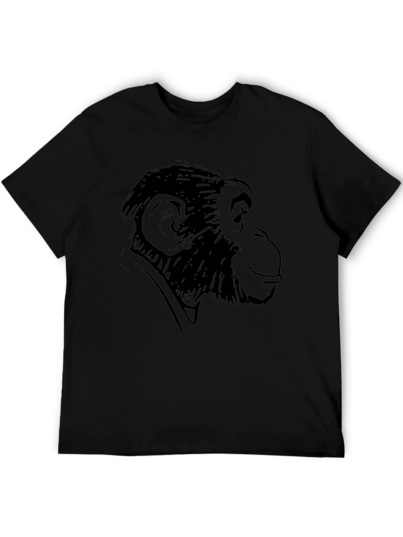 Monkey Graphic Tee - Classic Black Cotton T-Shirt