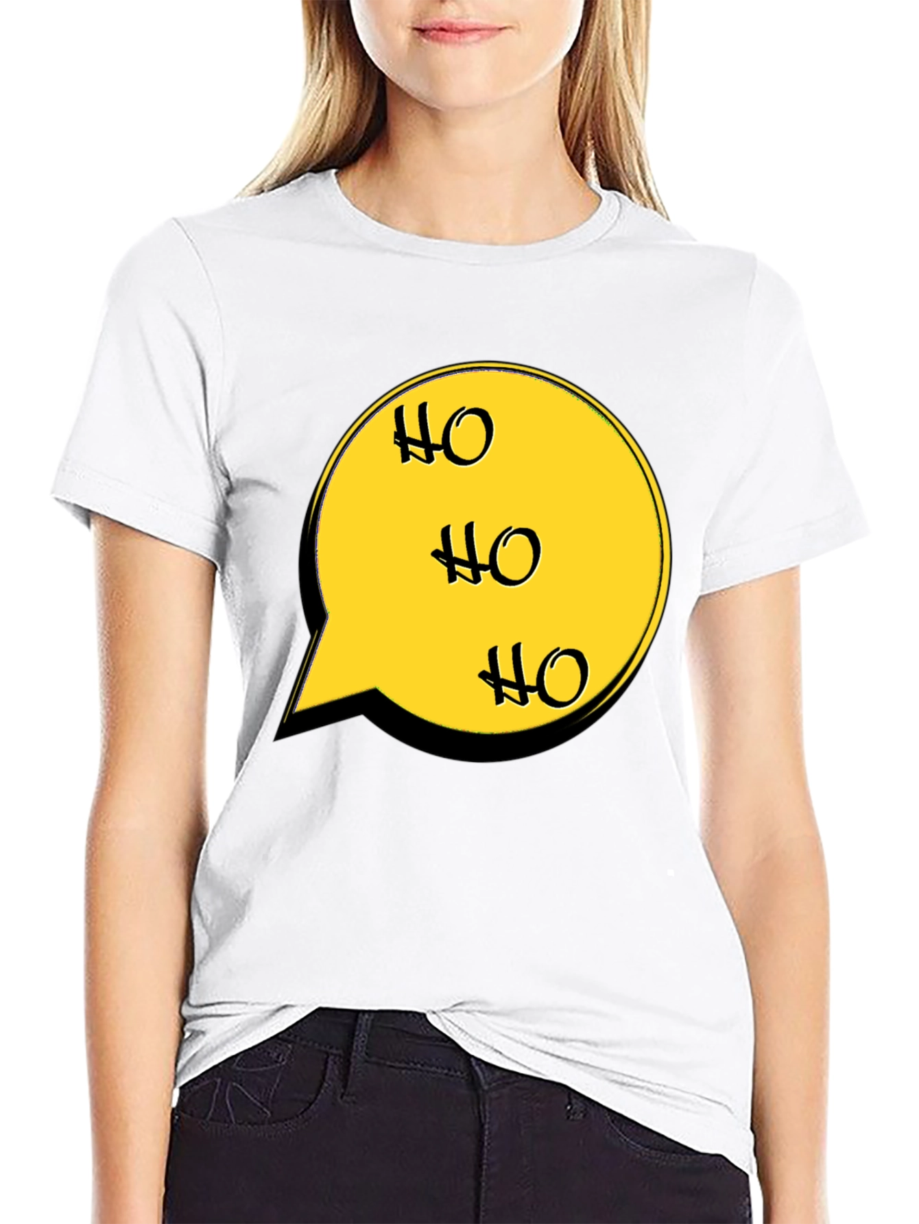 Festive Ho Ho Ho Speech Bubble Graphic T-Shirt