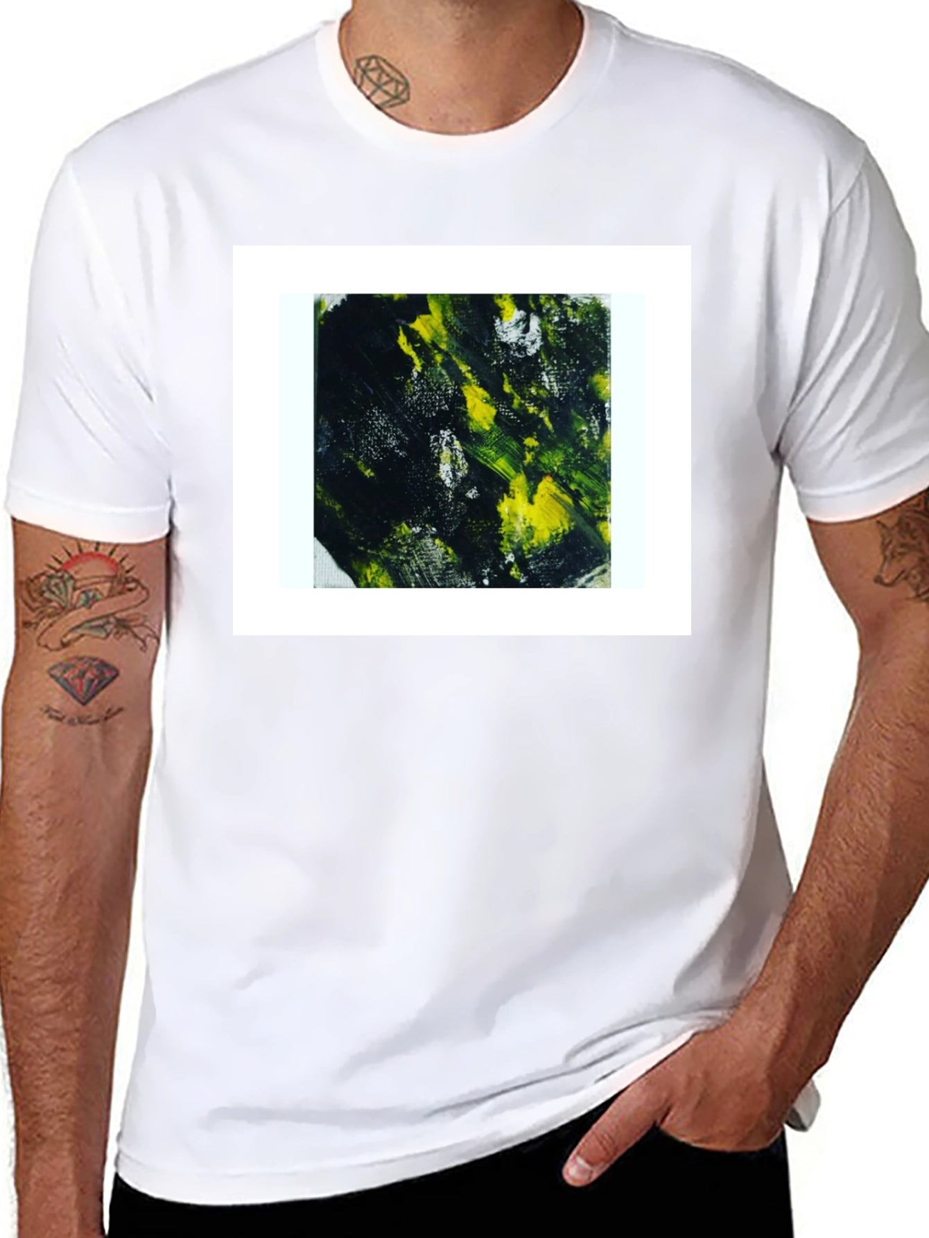 Abstract Art Print Black Tee