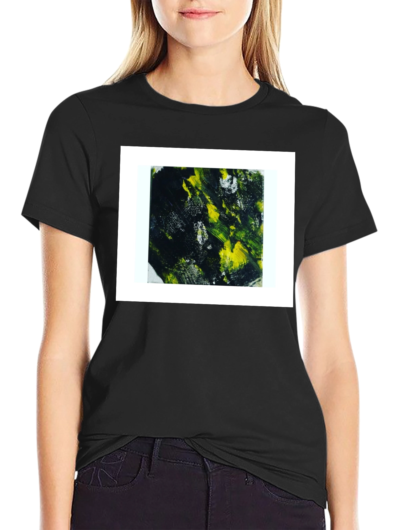 Abstract Art Print Black Tee