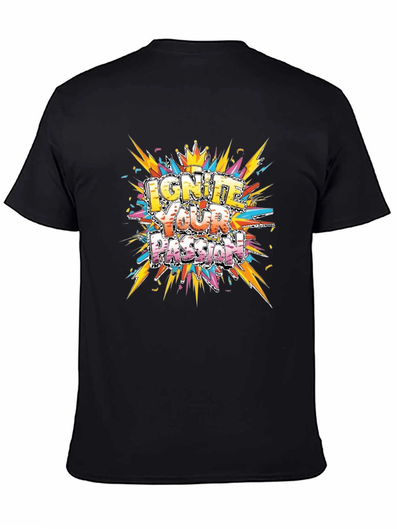 Ignite Your Passion Graphic Tee - Mens Black T-Shirt