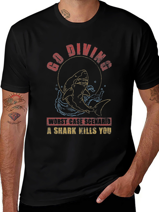 Go Diving Shark T-Shirt - Worst Case Scenario