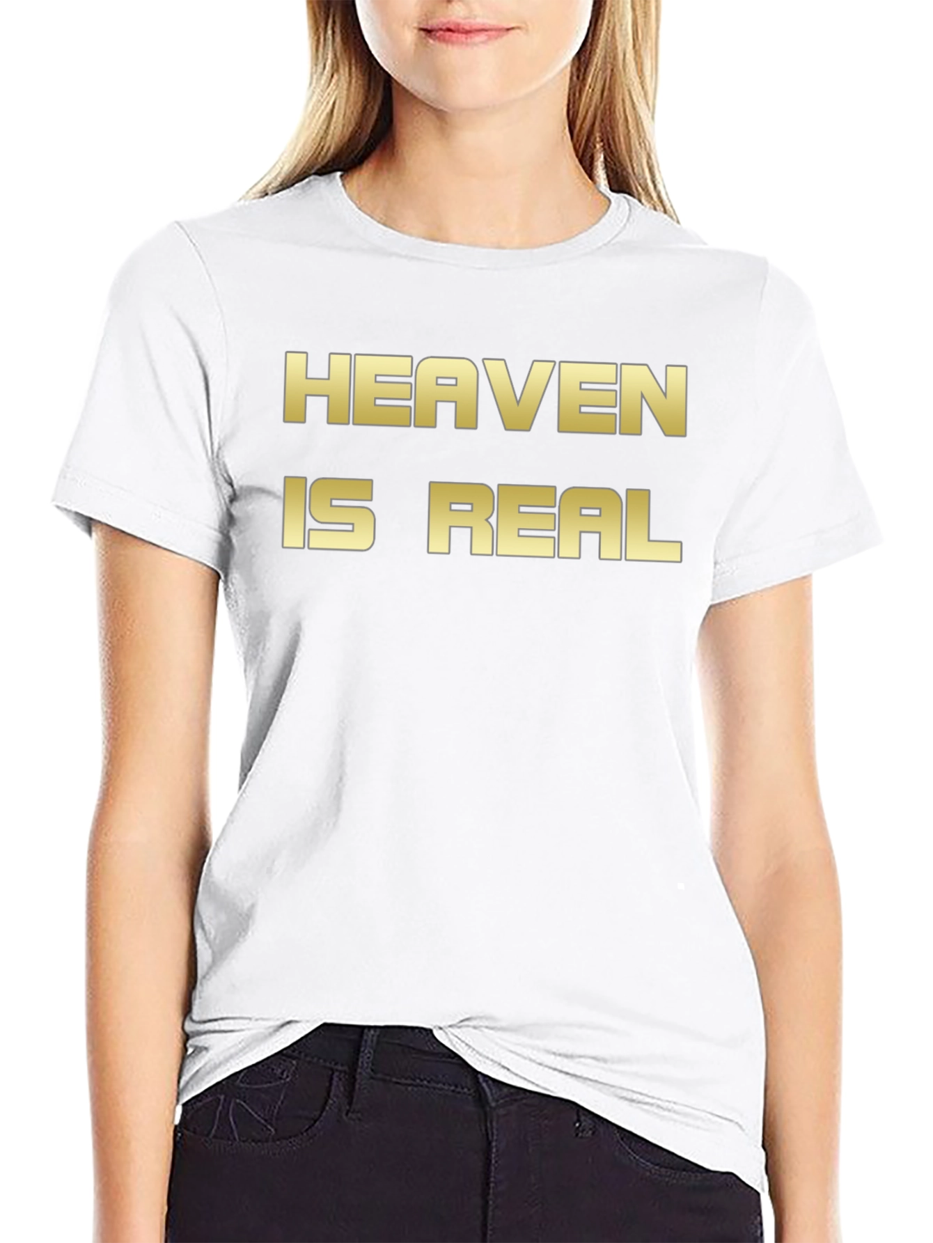 Heaven Is Real Graphic T-Shirt Black