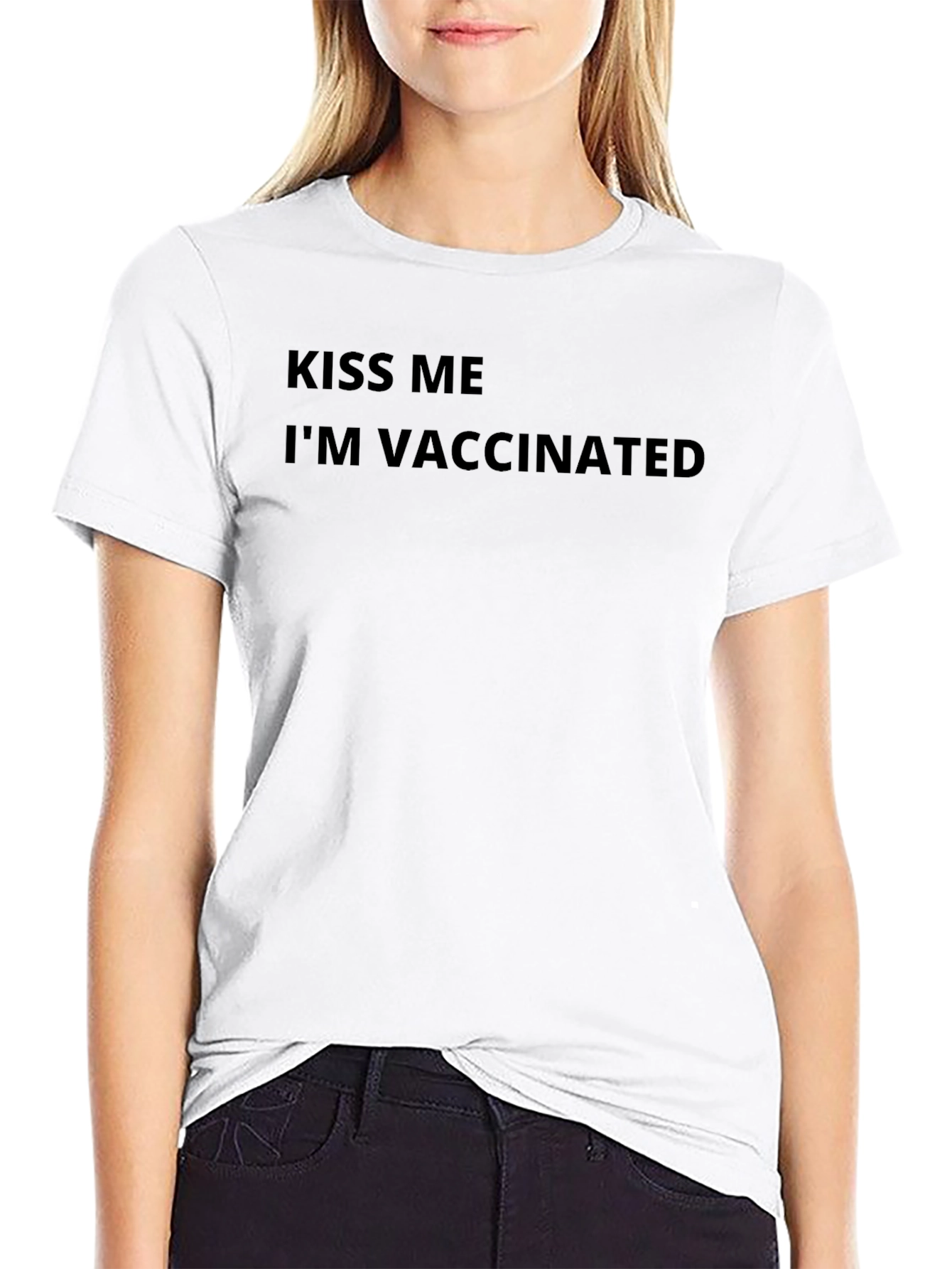 Kiss Me Im Vaccinated Graphic T-Shirt