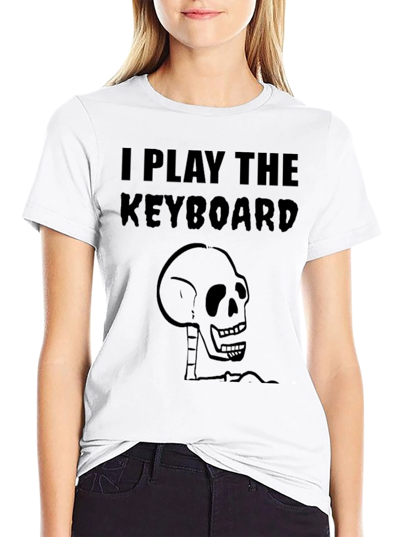 I Play the Keyboard Skeleton T-Shirt