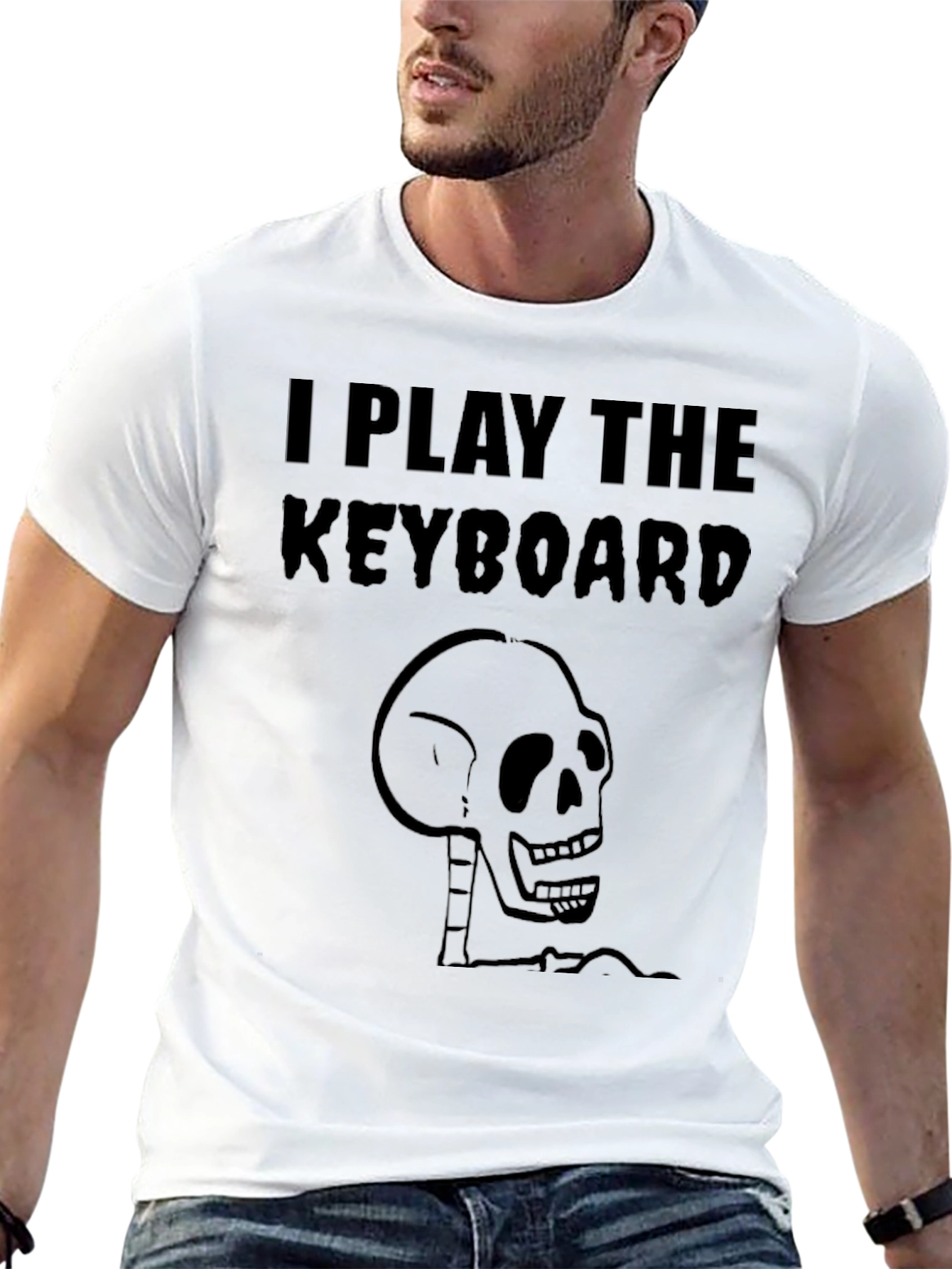 I Play the Keyboard Skeleton T-Shirt