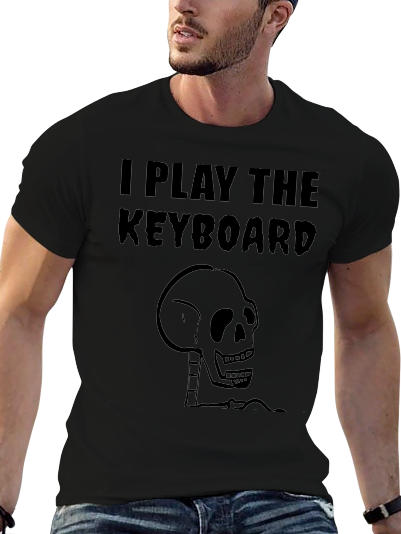 I Play the Keyboard Skeleton T-Shirt